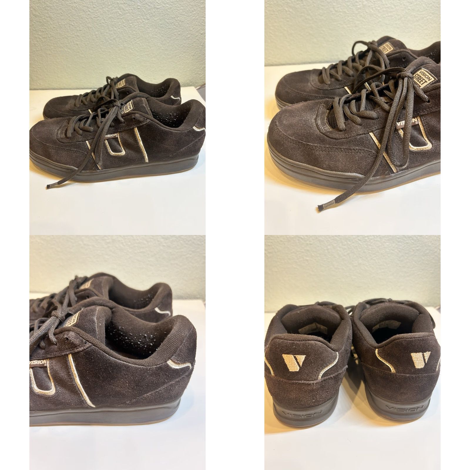 Vintage VINTAGE Vision Street Wear Brown Suede Skate Shoes Men's 12 Low Top Fat Tongue Size US L / EU 52-54 / 3 - 8 Thumbnail