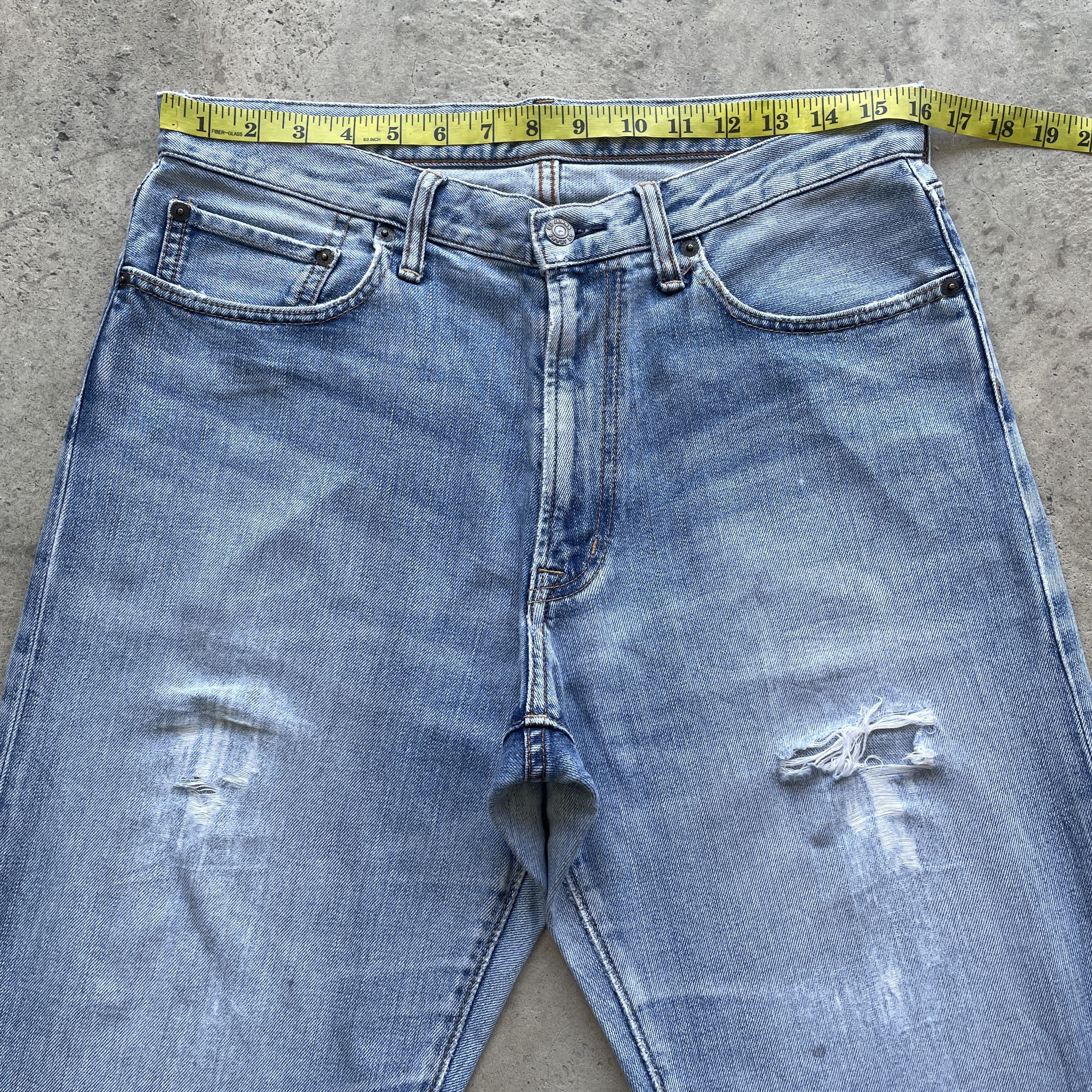 Japanese Brand VINTAGE JAPANESE DISTRESSED WASH DENIM FADED JEANS PANTS W32 Size US 32 / EU 48 - 5 Thumbnail