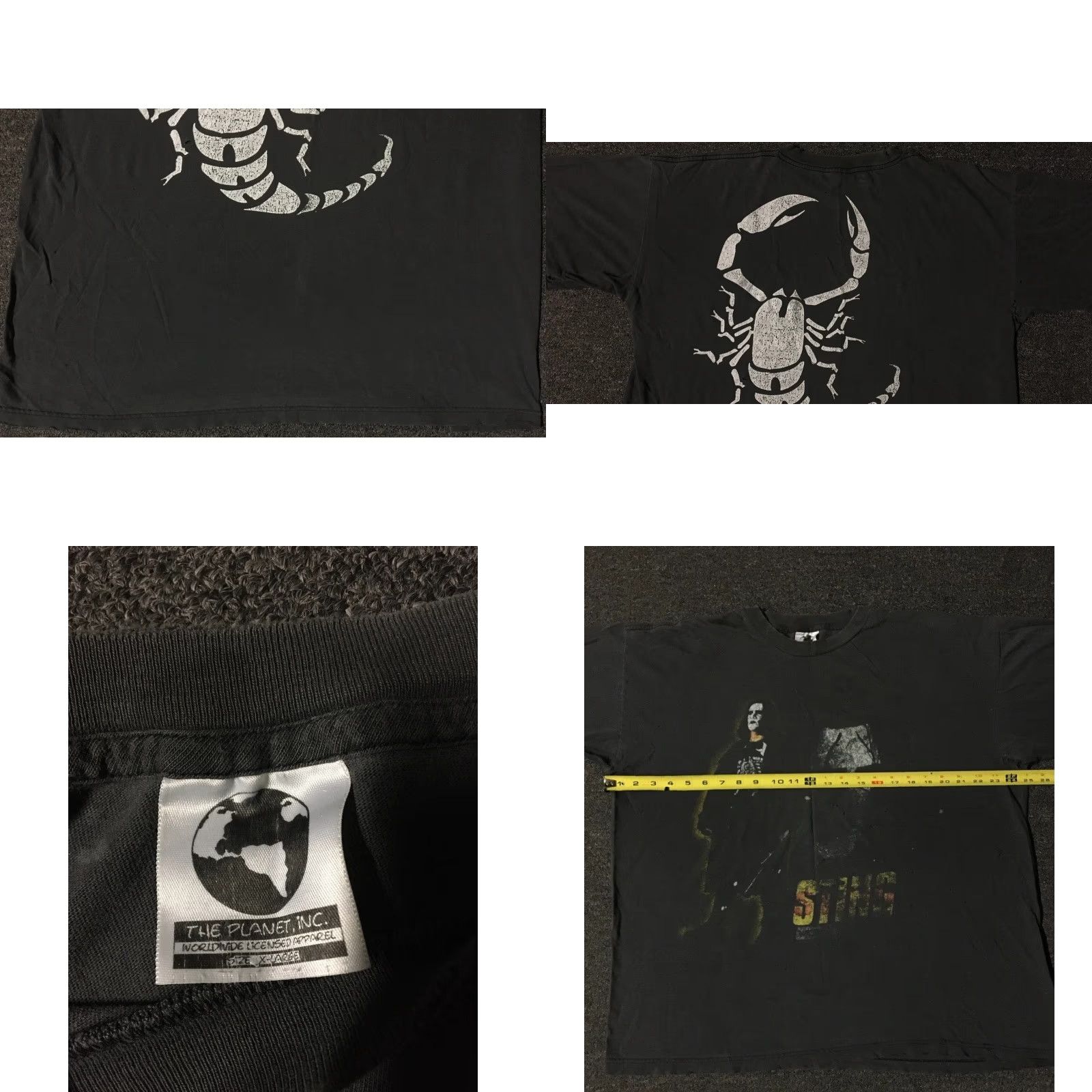 Thrasher VINTAGE NWO Sting Scorpion Thrashed Faded Distressed Shirt XL Black Shirt Mens 90s Grunge WWE WWF Size US XL / EU 56 / 4 - 8 Thumbnail