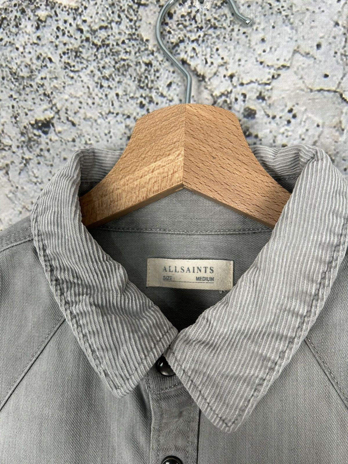Allsaints Allsaints Grey Shirt Basic Grunge Affliction Rock Punk Skate Size US M / EU 48-50 / 2 - 4 Thumbnail