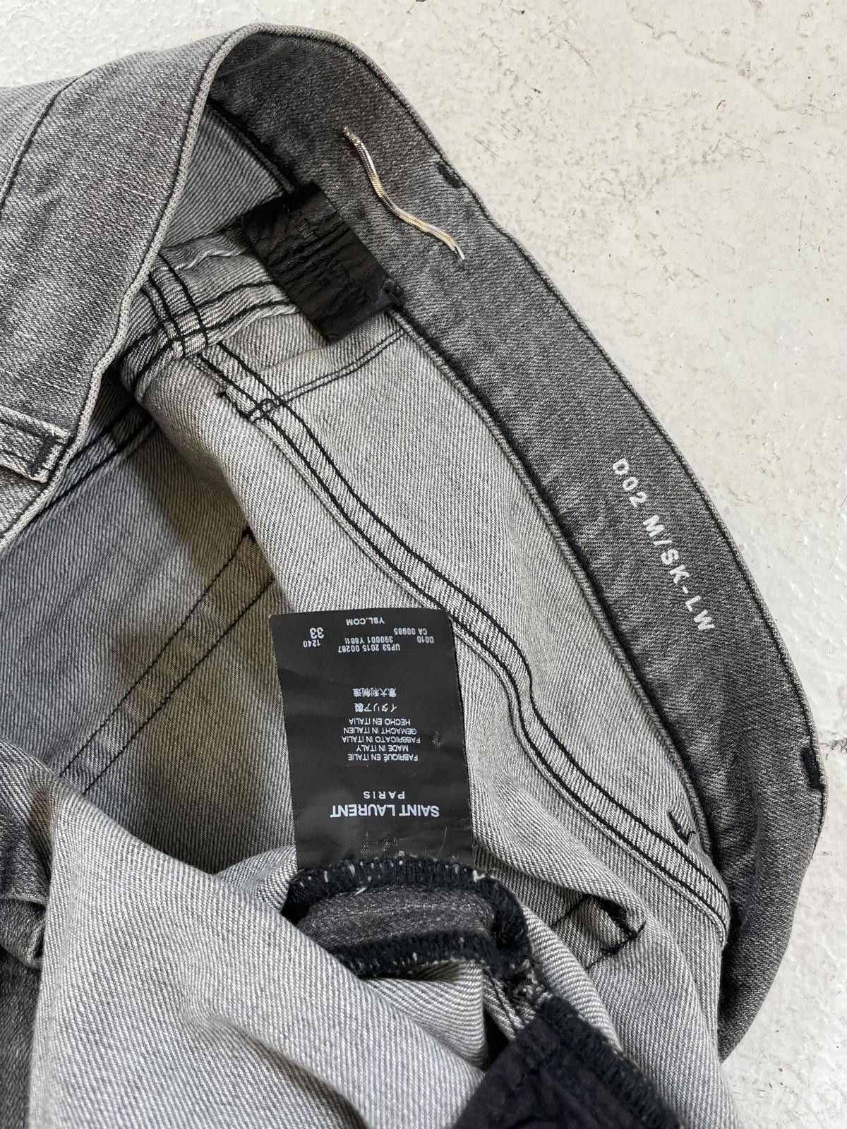 Saint Laurent Paris Saint Laurent Grey Wash D02 denim Size US 33 - 4 Thumbnail