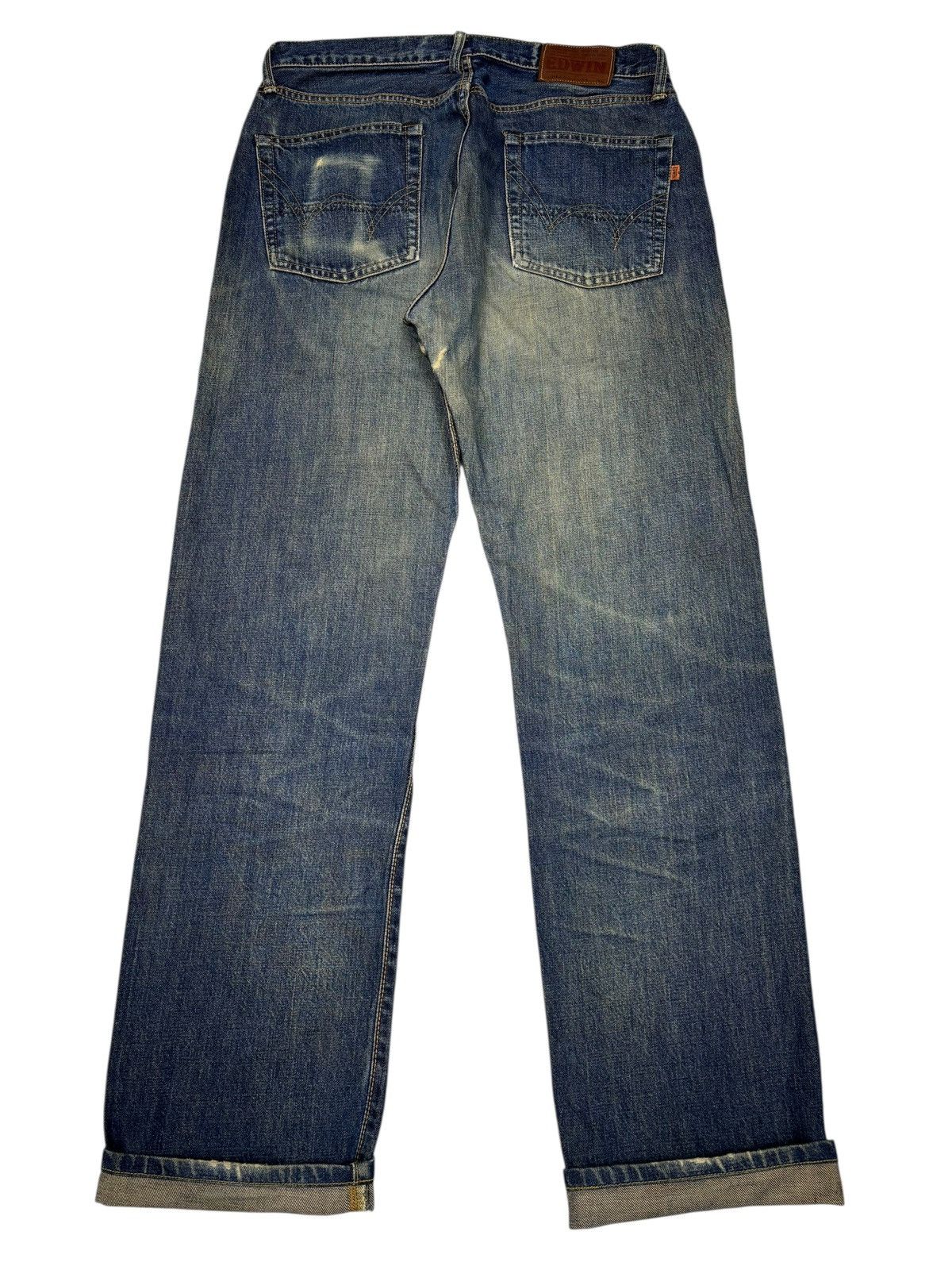 Kapital 🔥EDWIN 505xx SELVEDGE BAGGY JEANS MUD WASH DISTRESSED DENIM Size US 34 / EU 50 - 2 Thumbnail