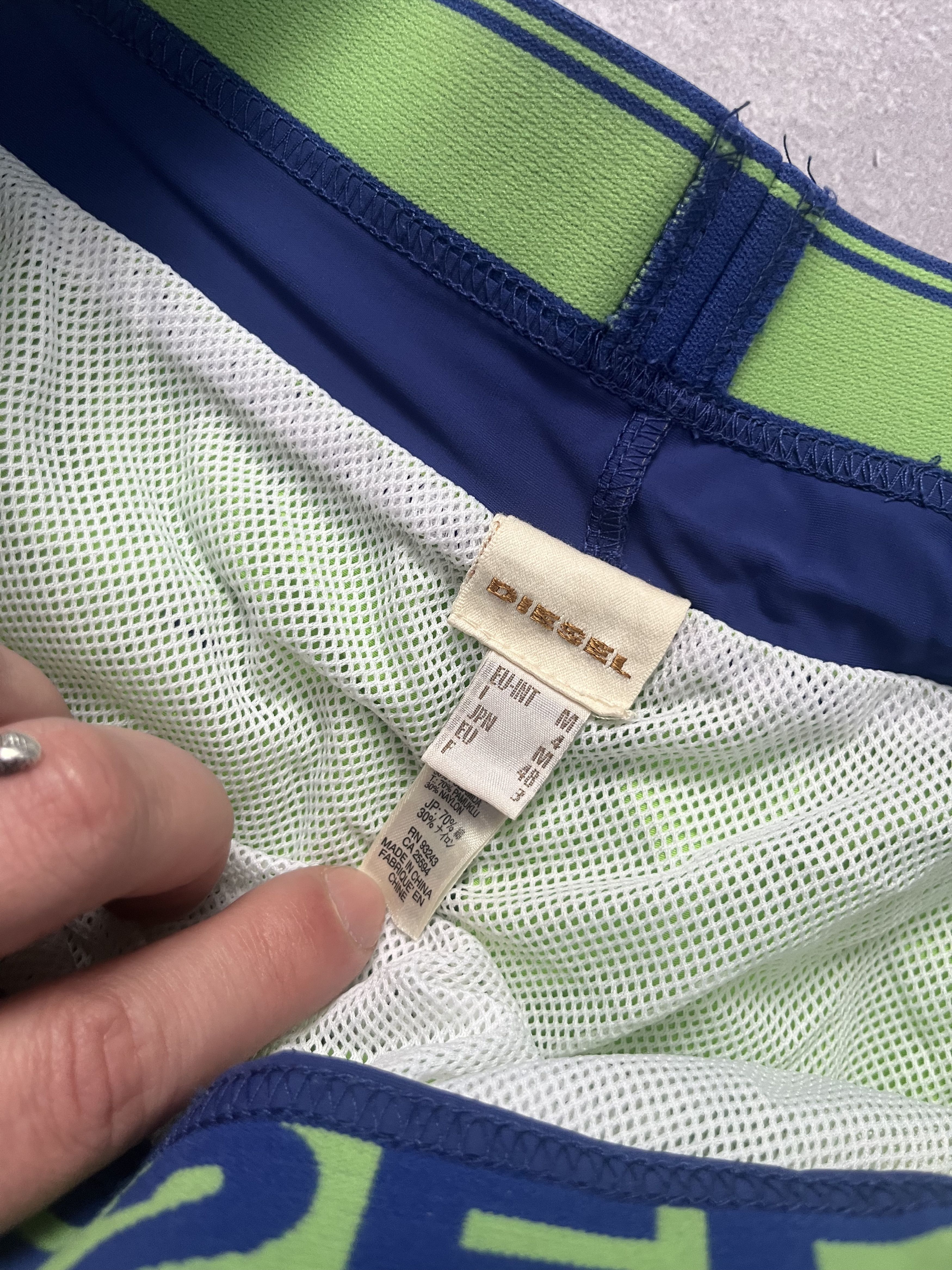 Diesel Diesel LOGO Swimwear Swim Boxer Trunk Short Size M Green Size US 32 / EU 48 - 4 Thumbnail