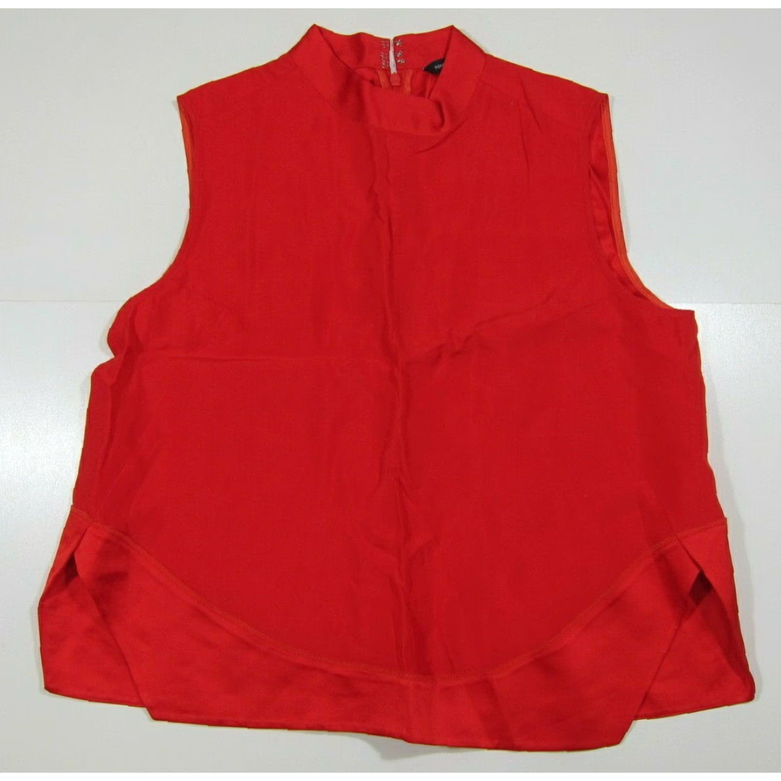 French Connection French Connection 100% Rayon Red Mock Neck Sleeveless Tunic Blouse Shirt Top 12 Size XL / US 12-14 / IT 48-50 - 5 Thumbnail