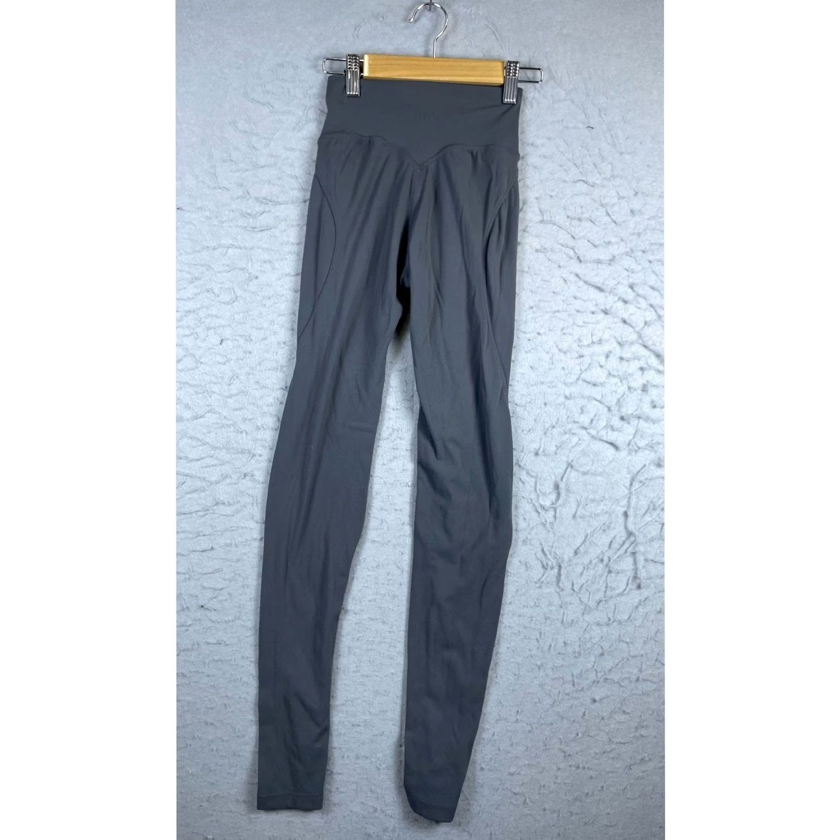Vintage ALPHALETE Leggings Women XS Gray Athletic Yoga Gym High Waisted Size 26" / US 2 / IT 38 - 4 Thumbnail