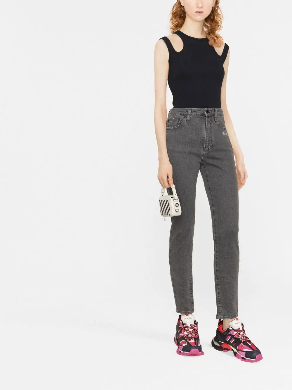 Off-White o1y1225 Denim Pant in Gray Size 26" / US 2 / IT 38 - 4 Thumbnail