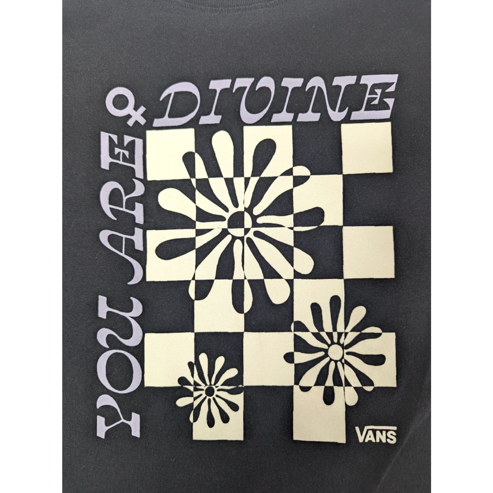 Vans VANS Womens T-Shirt Shirt Black 100% Cotton Logo Casual Sleeve Long Sleeve Regular M US Vintage: No Size M / US 6-8 / IT 42-44 - 2 Thumbnail