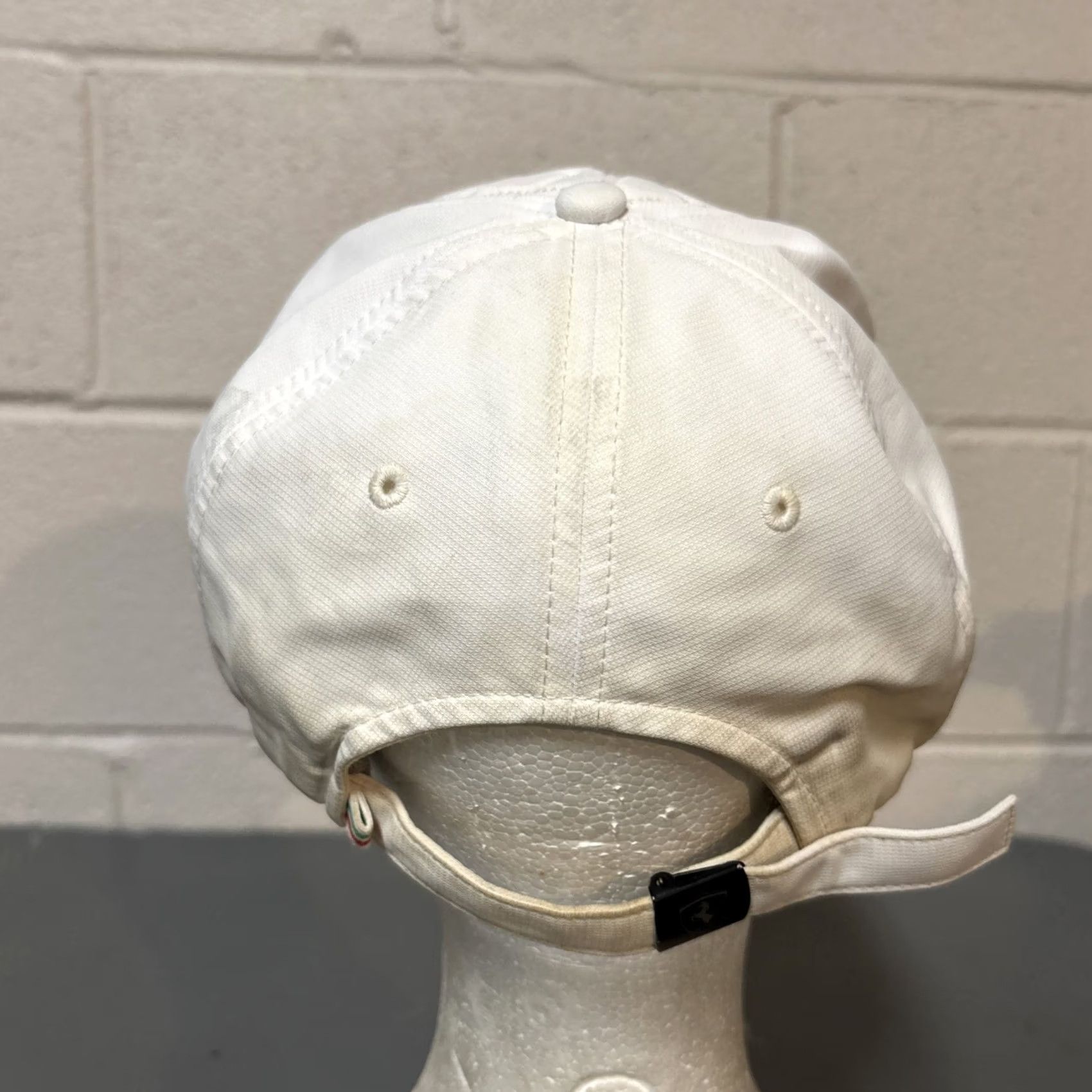 Ferrari VINTAGE Ferrari Hat Cap Scuderia Ferrari Formula 1 F1 Quilted Logo White OSFA Mens Size ONE SIZE - 5 Thumbnail