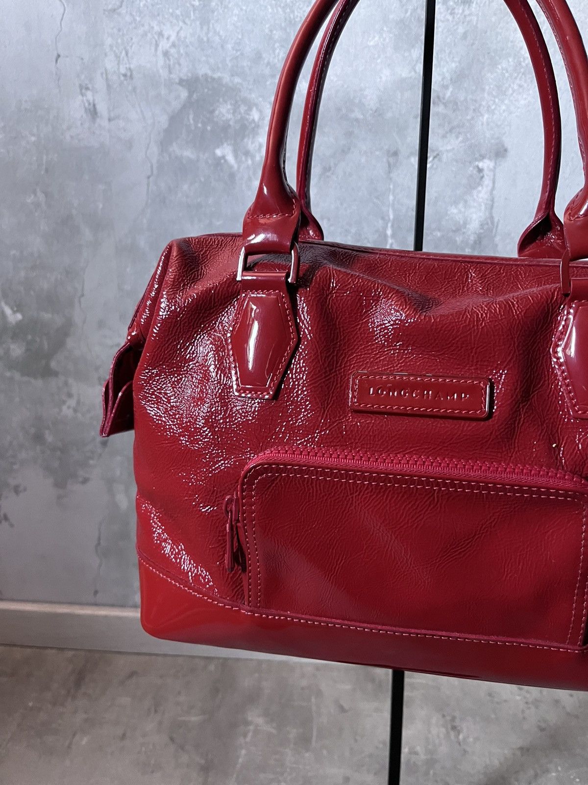 Longchamp Longchamp Handbag red patent leather rare Size ONE SIZE - 2 Thumbnail