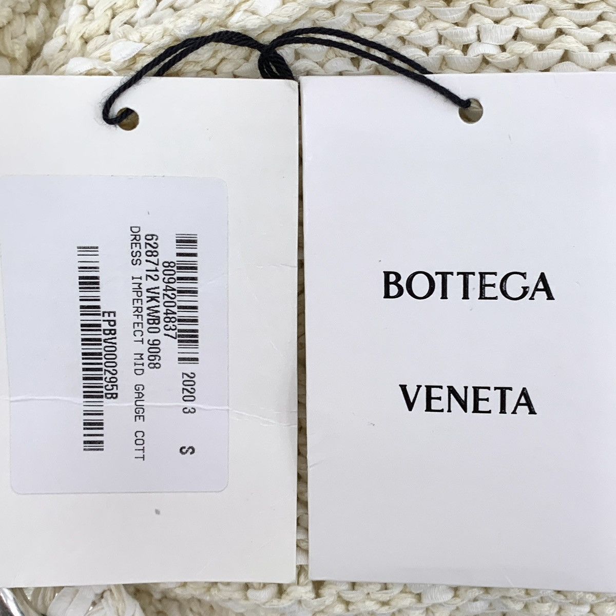 Bottega Veneta Bottega Veneta Beige Chain Long Sleeve Knit Dress K26WX Size S / US 4 / IT 40 - 7 Thumbnail