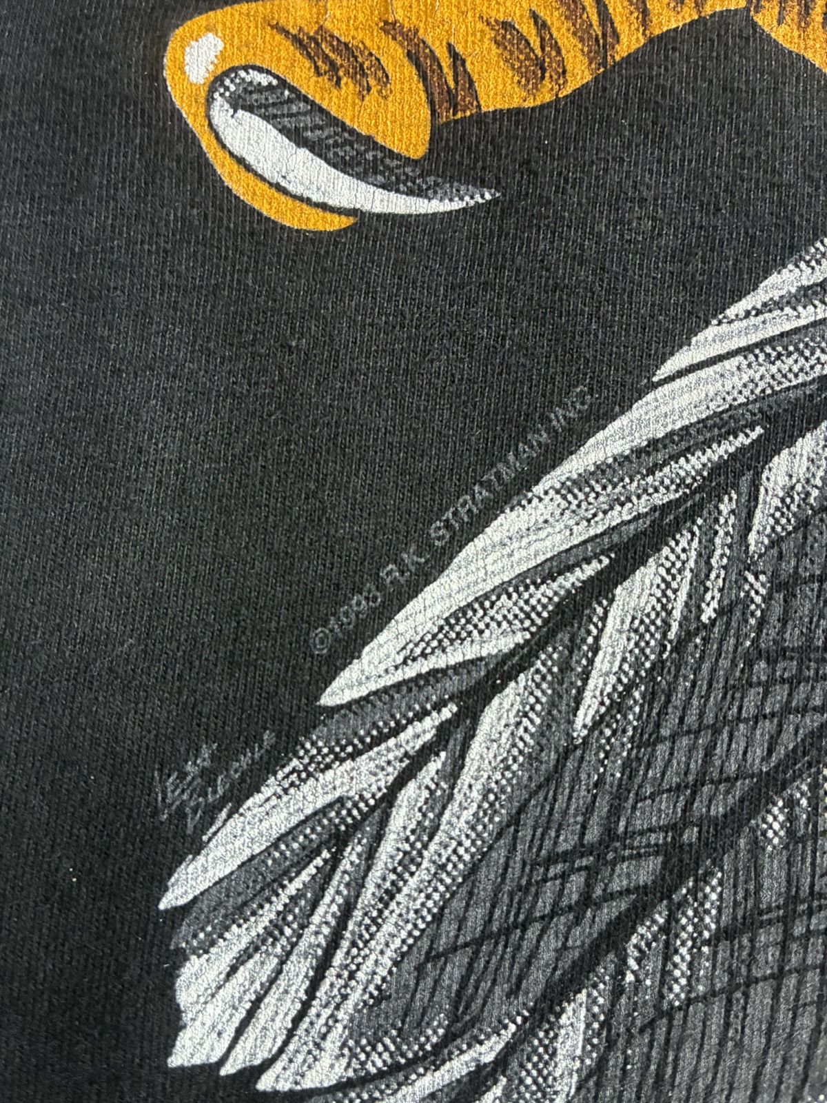 Harley Davidson Rare Vintage 1993 Harley-Davidson Eagle (AOP) T-shirt Size US M / EU 48-50 / 2 - 5 Thumbnail