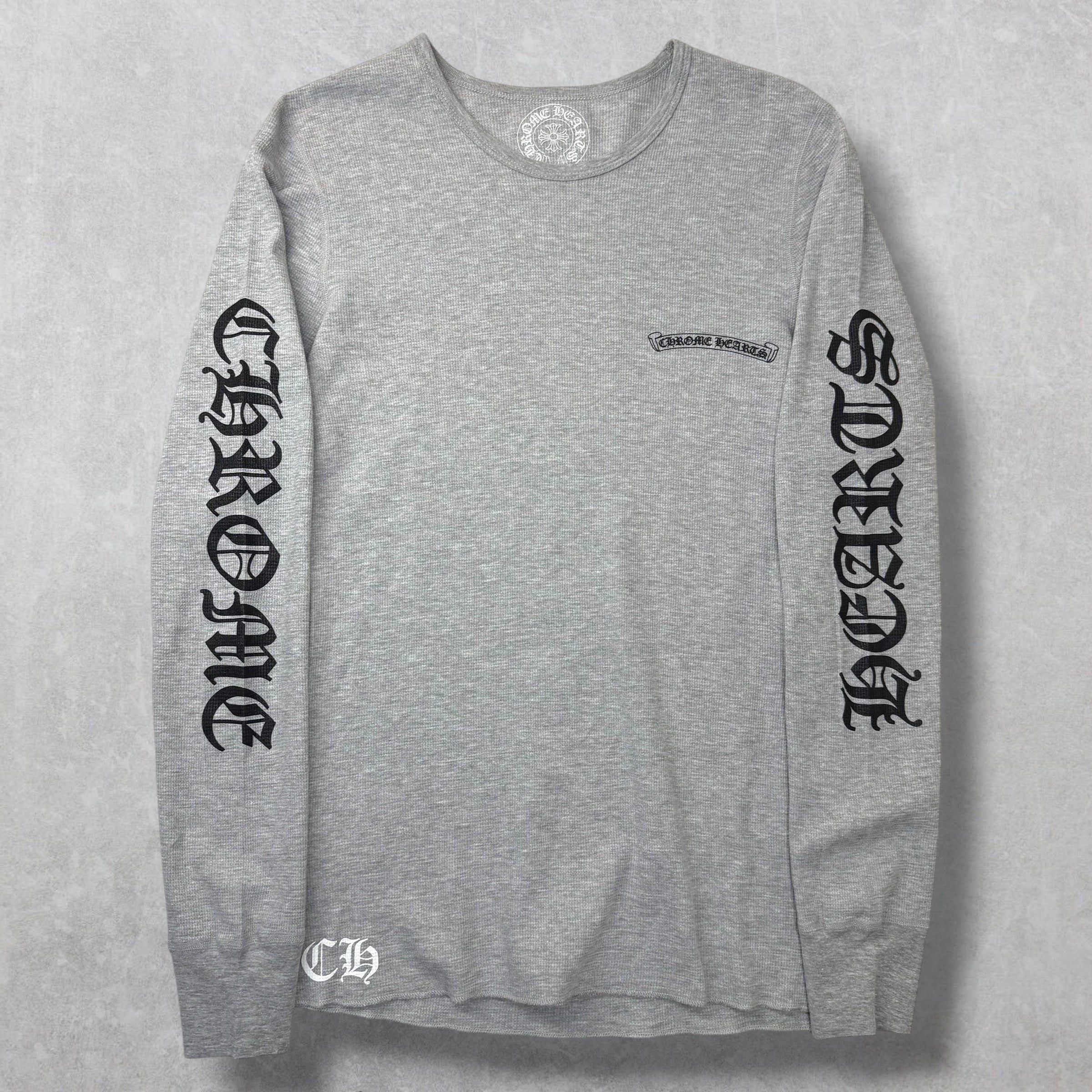 Chrome Hearts Chrome Hearts Scroll Logo Grey Thermal L/S L Size US L / EU 52-54 / 3 - 1 Thumbnail