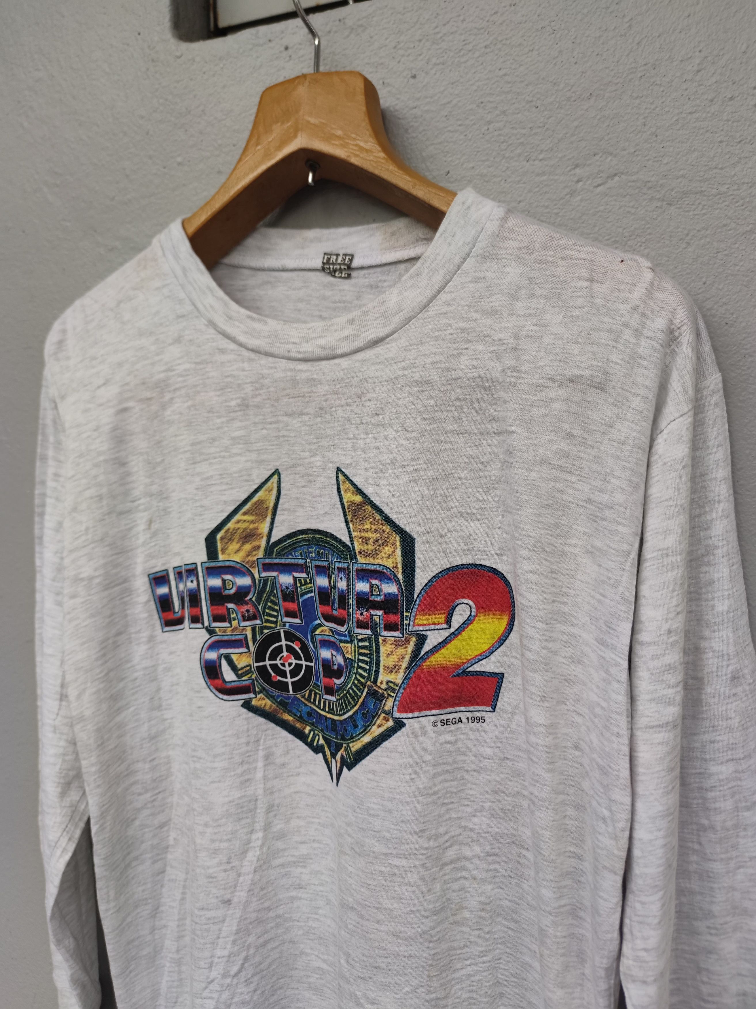 Vintage Vintage 1995 Sega Virtua Cop 2 Longsleeve T Shirt Size US S / EU 44-46 / 1 - 6 Thumbnail