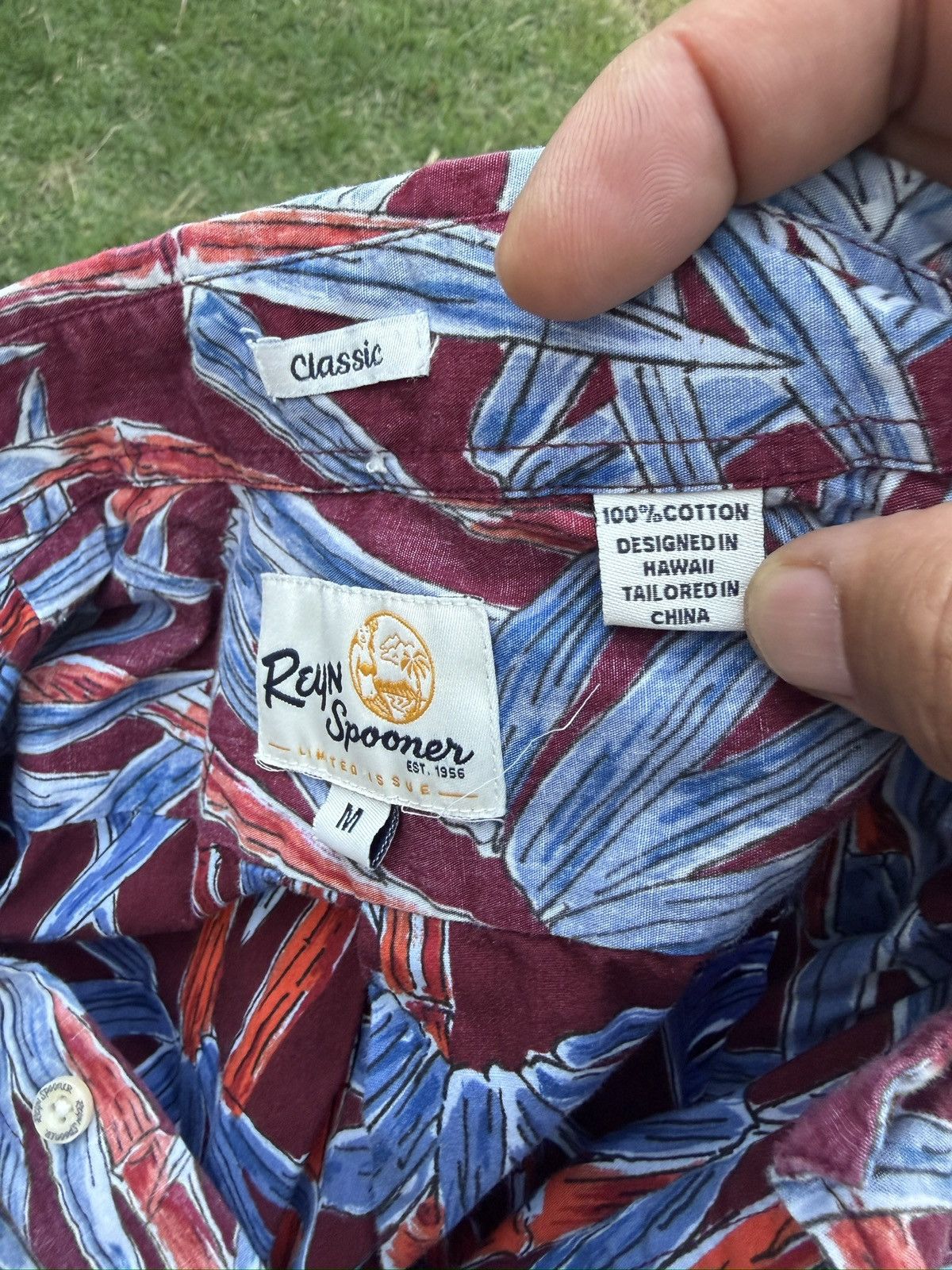 Reyn Spooner PreOwned Reyn Spooner Classic Red/Blue Hawaiian Men's M Size US M / EU 48-50 / 2 - 4 Thumbnail