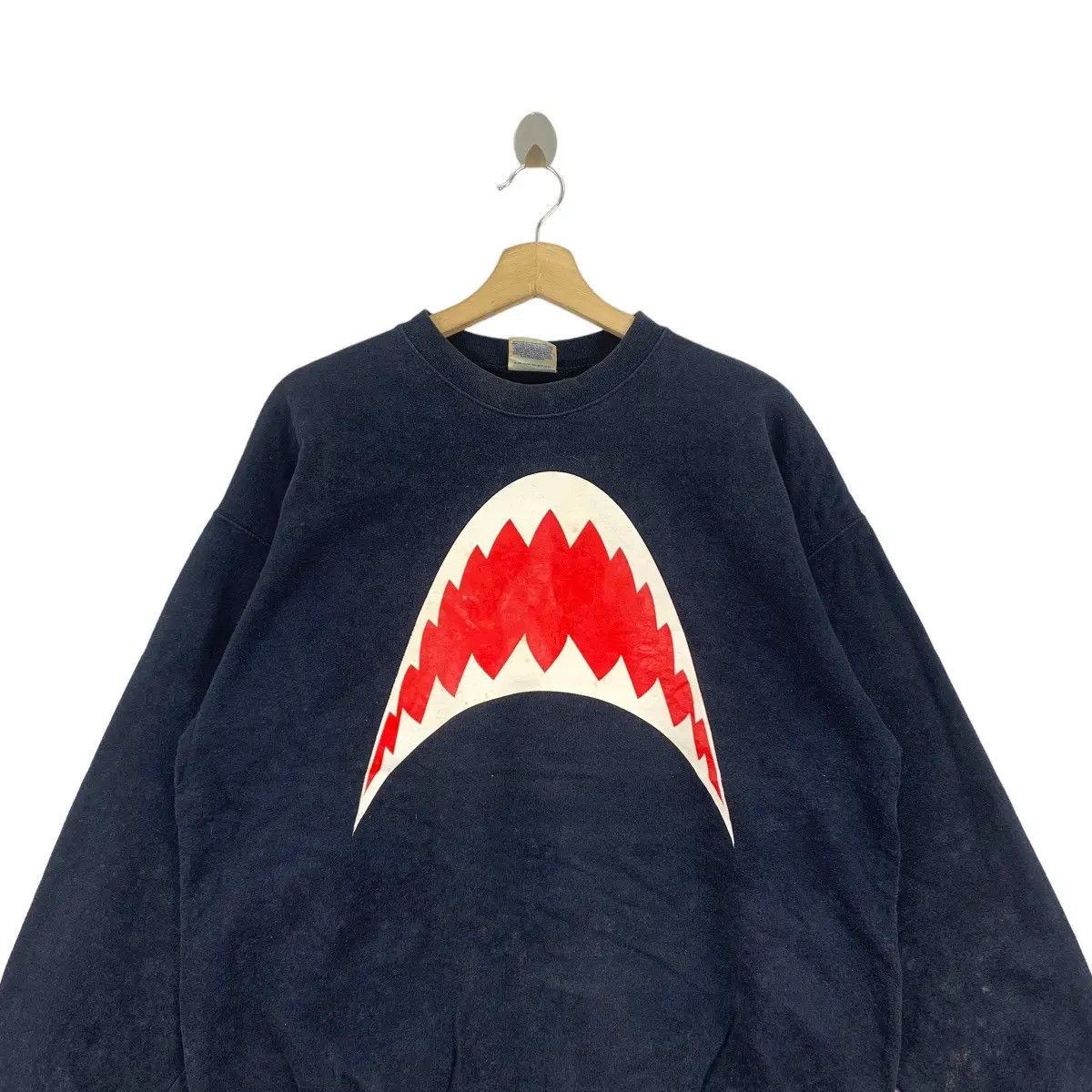 Vintage Vintage PHANTOM SHARK TEETH Dark Knight Crew Sweatshirt Size L / US 10 / IT 46 - 2 Thumbnail