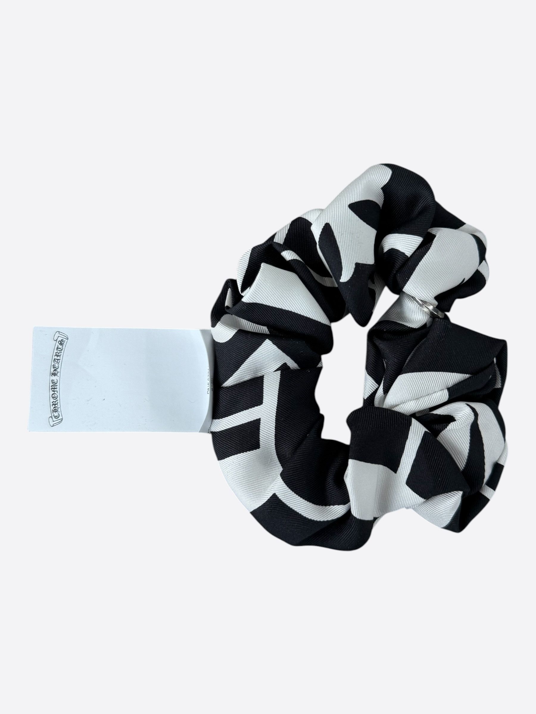 Chrome Hearts Chrome Hearts White & Black Plus Cross Silk Scrunchie Size ONE SIZE - 2 Thumbnail