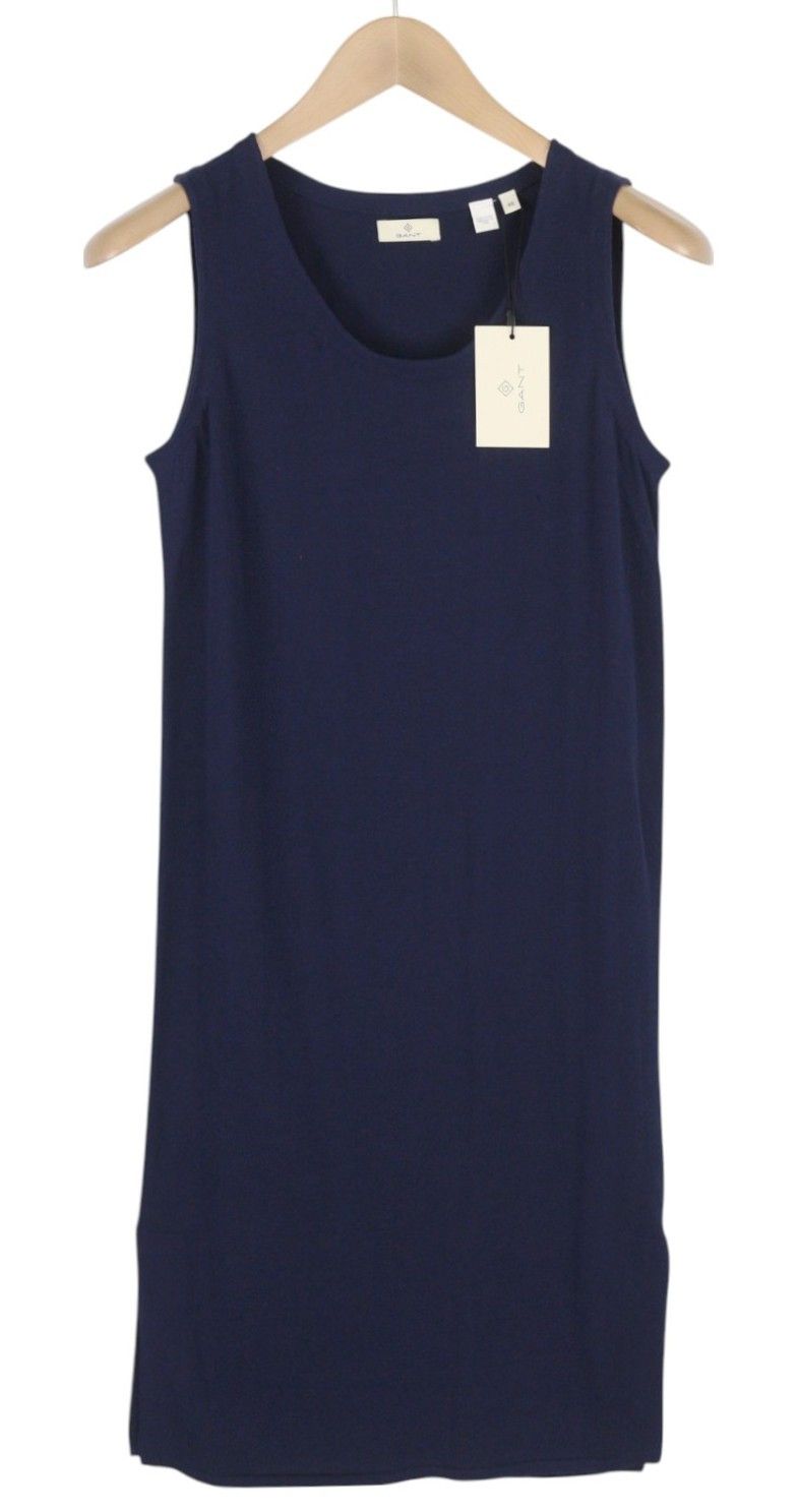 Gant KNITTED PIMA COTTON XS Blue Sleeveless Dress 84956 Size XS / US 0-2 / IT 36-38 - 1 Thumbnail