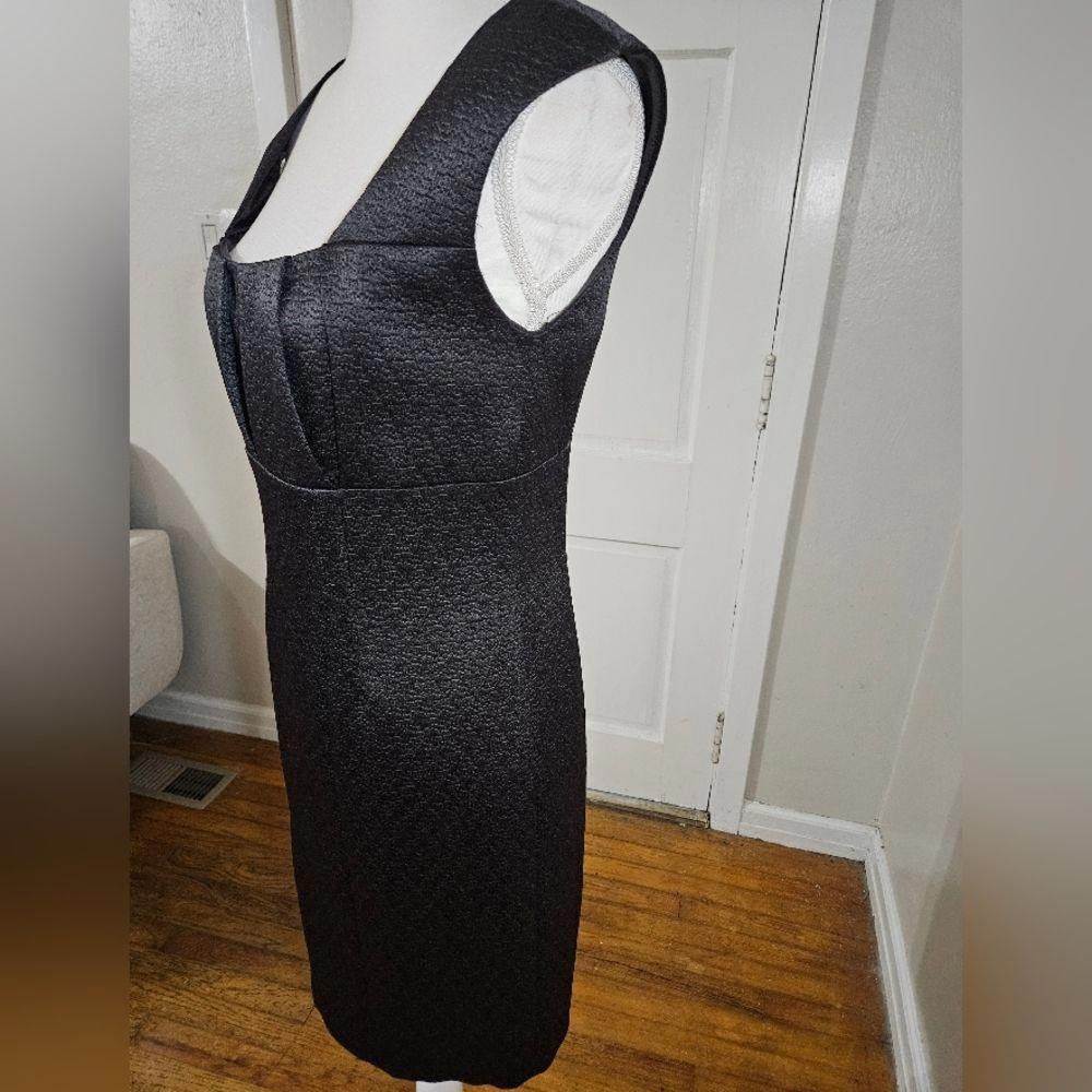 Calvin Klein Calvin Klein Black Dress with Structured Cap Sleeves Size M / US 6-8 / IT 42-44 - 3 Thumbnail