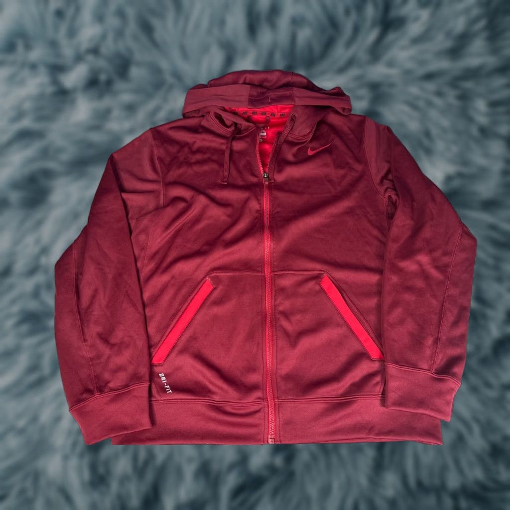 Nike Nike Air Dri Fit Hoodie Sweatshirt Full Zip Red Men’s M Gym Casual Shirt Size US M / EU 48-50 / 2 - 1 Thumbnail