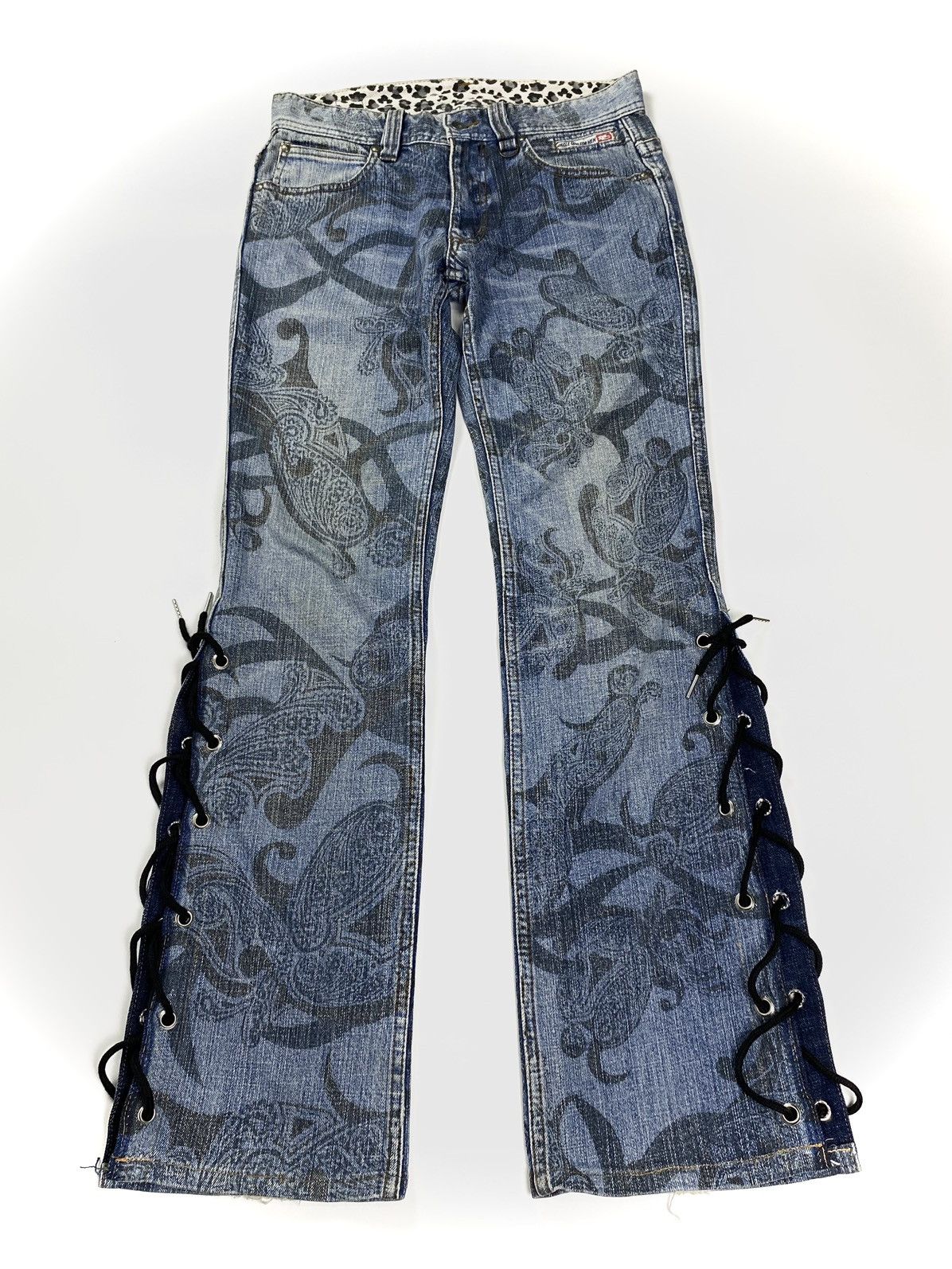 Hysteric Glamour Flare laces jeans nicole club for men style Size US 28 / EU 44 - 1 Thumbnail