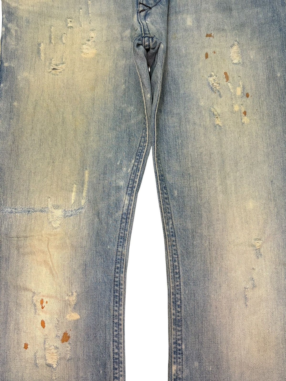 Diesel Vintage Italy Diesel Thavar Bleached Distressed Jeans Size US 31 - 3 Thumbnail