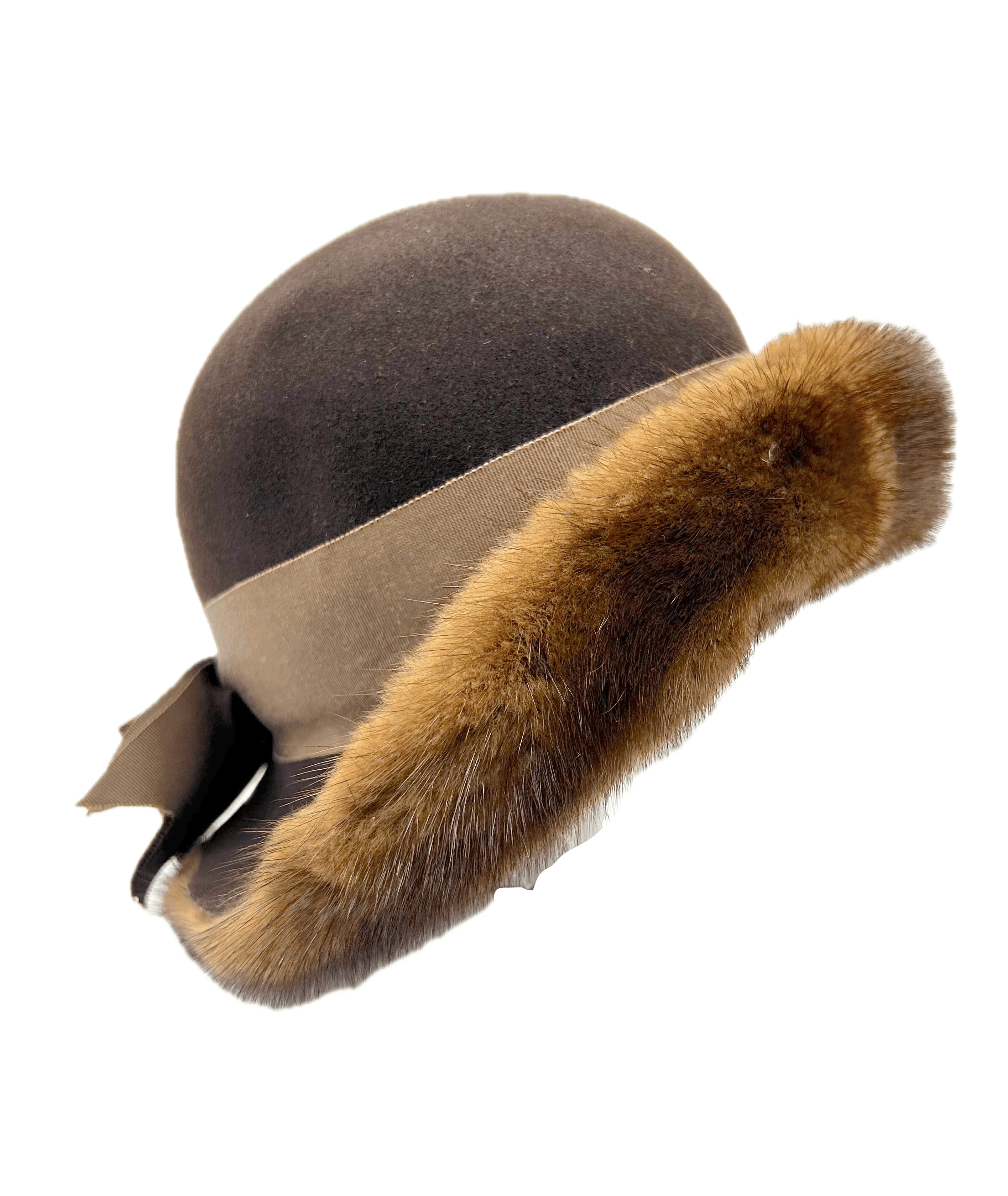 Vintage 1940's Trimmed Wool Hat Size ONE SIZE - 2 Thumbnail