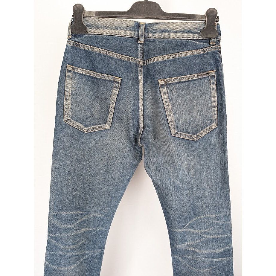 Saint Laurent Paris o1rshd1 Skinny 5 Pockets Low Pants in Winter Sky Blue Size US 29 - 12 Thumbnail