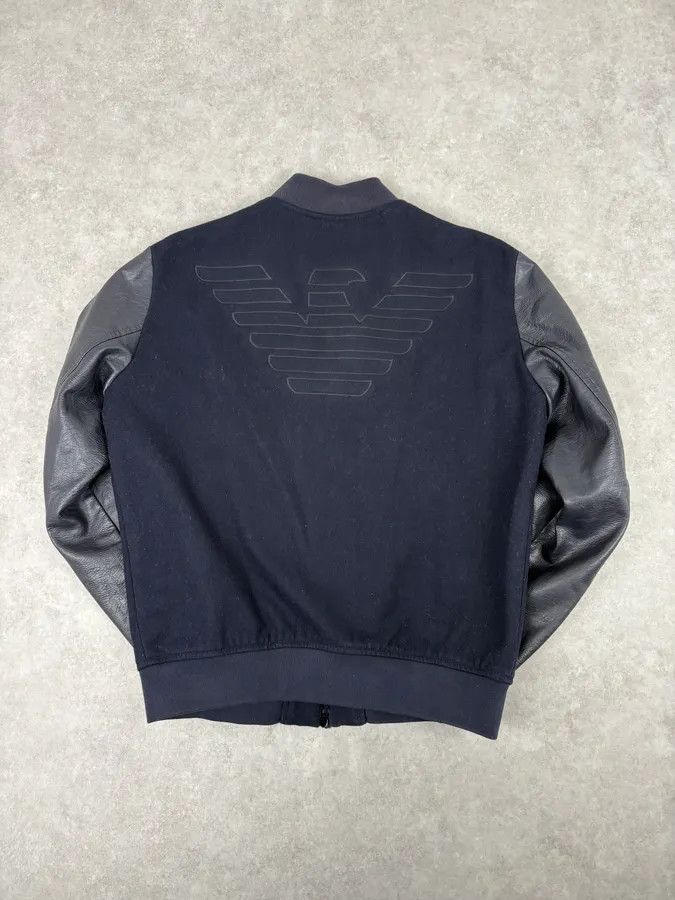 Emporio Armani Emporio Armani Navy & Black Wool Bomber Jacket Size US M / EU 48-50 / 2 - 6 Thumbnail