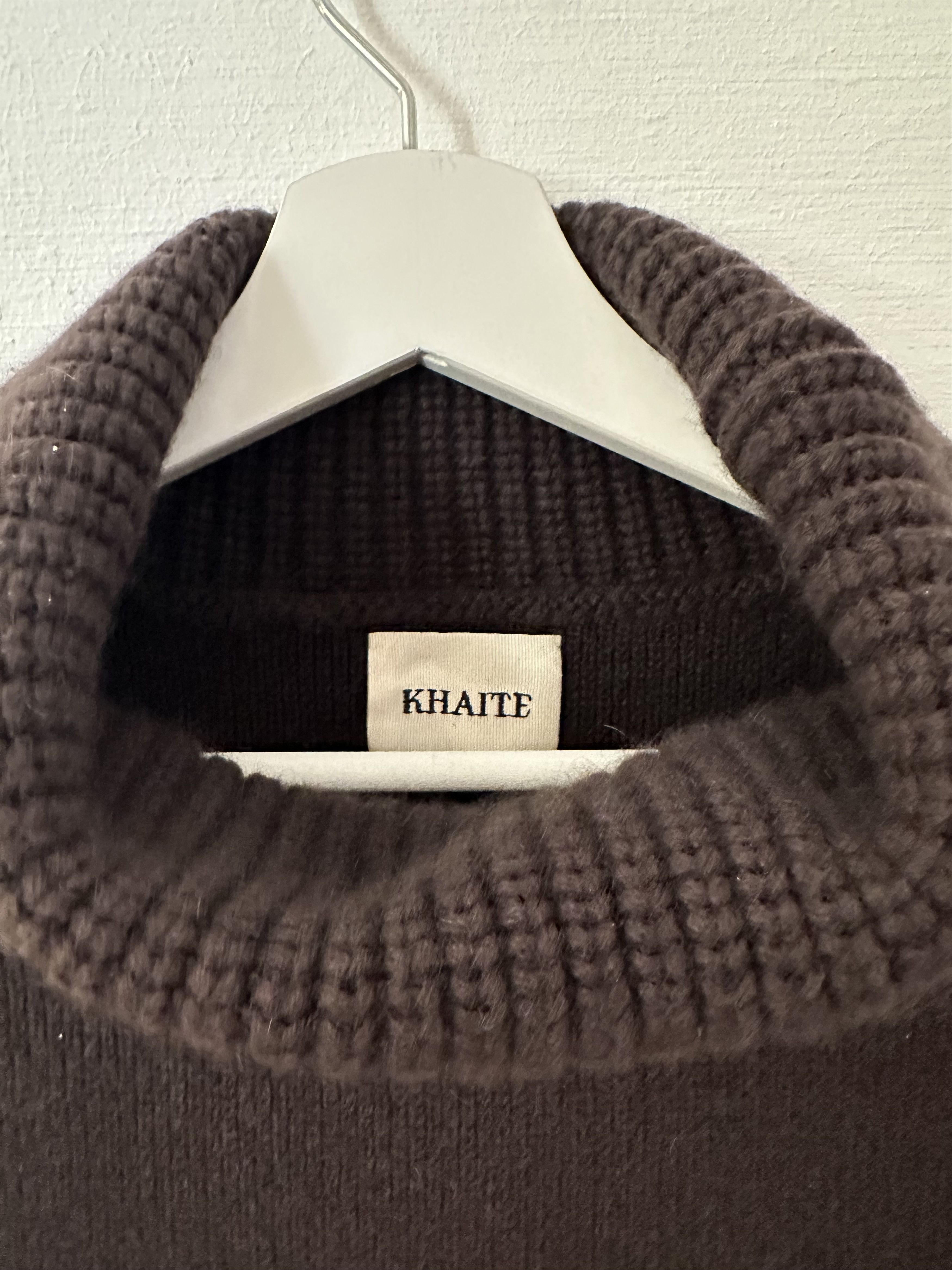 KHAITE Chocolate Brown Cashmere Jovie Sweater Size L / US 10 / IT 46 - 3 Thumbnail