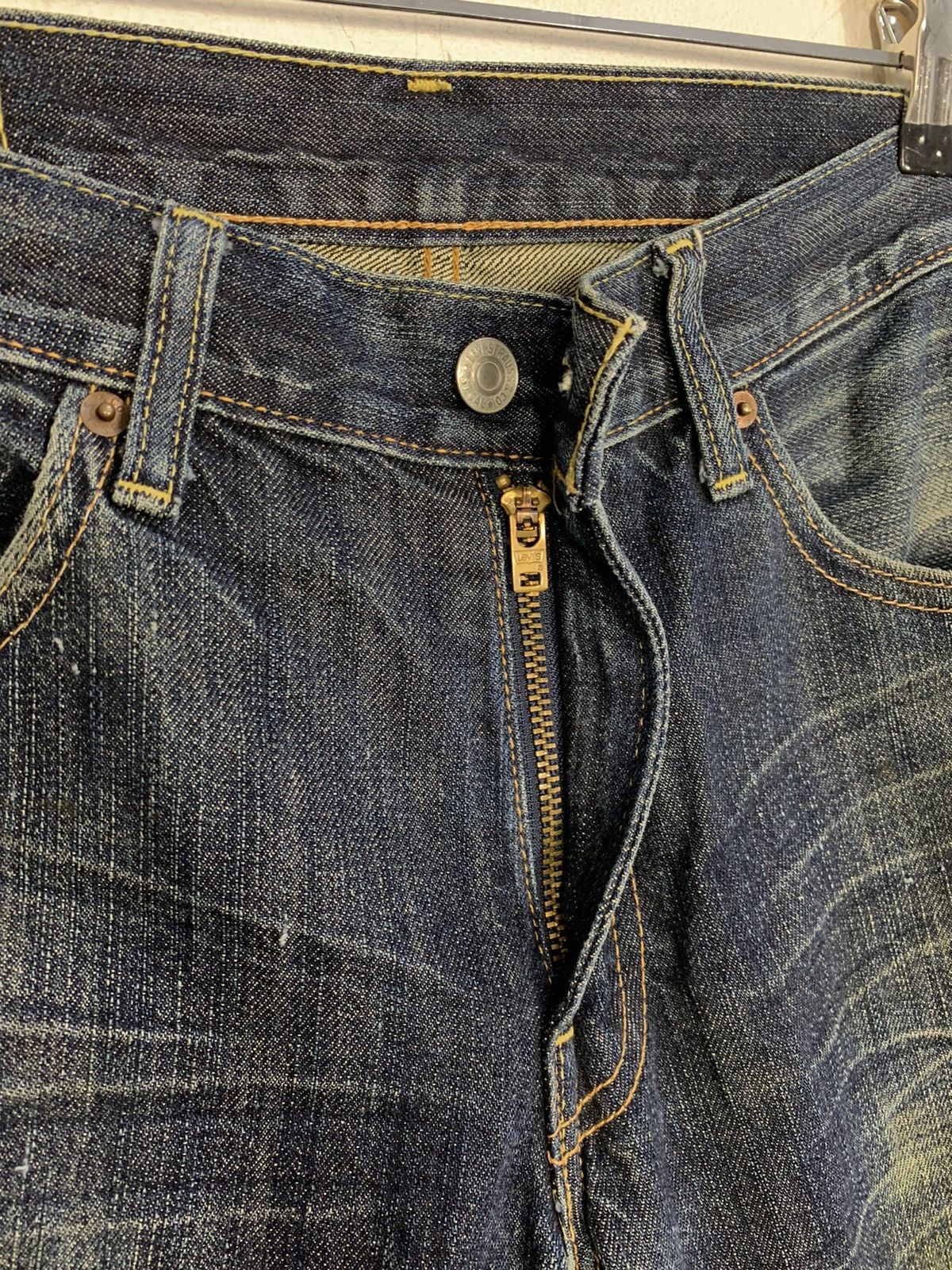 Other Levi’s Strauss Lot 503 Selvedge Indigo Distressed Denim Size US 30 / EU 46 - 11 Thumbnail