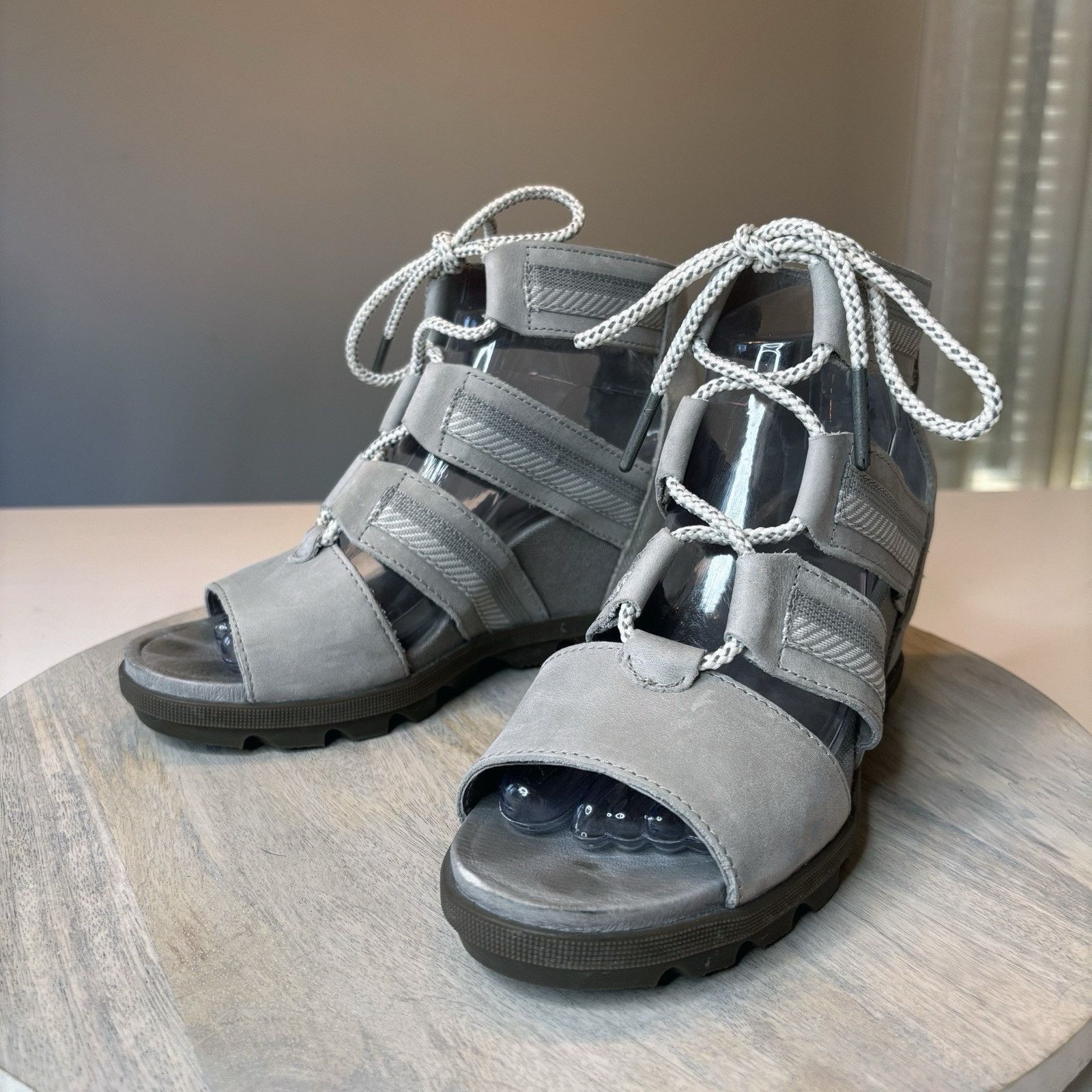 SOREL Sorel Joanie II Ghillie Women's Ash Laces Wedge Sandals Sz 8 Size US 8 / IT 38 - 1 Thumbnail