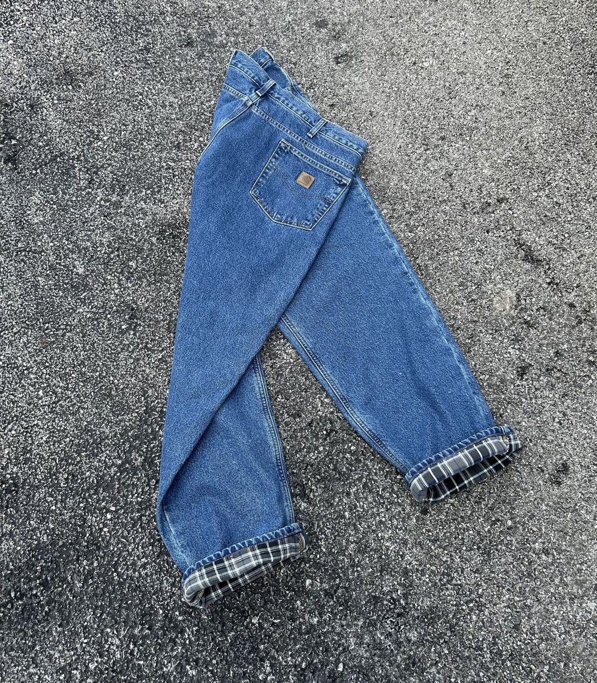 Carhartt Flannel Lined Relaxed Fit Jeans 40x30 | B172 DST