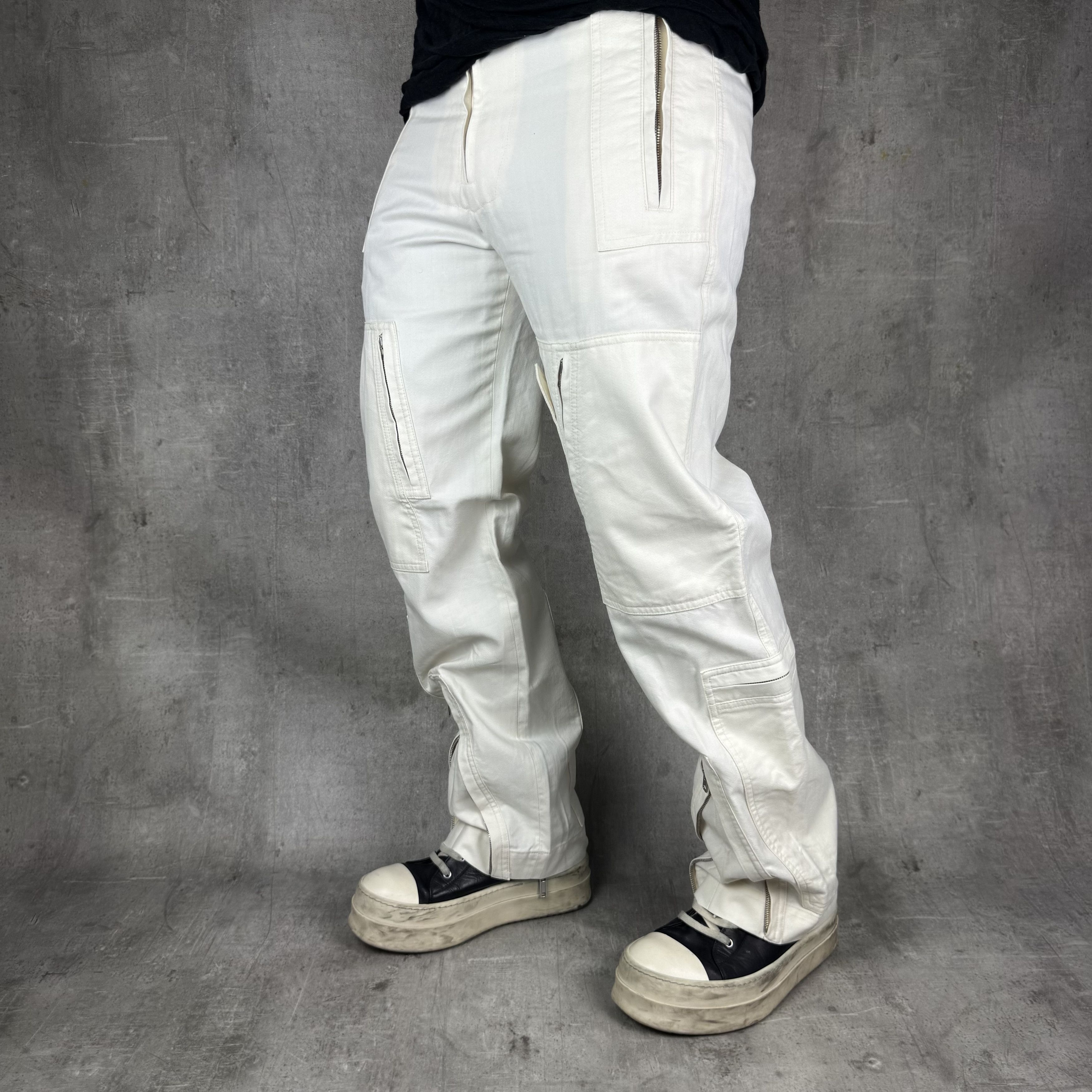 Stella McCartney STELLA MCCARTNEY Zippered Aviator Flight Cargo Trousers Wht Size US 30 / EU 46 - 3 Thumbnail
