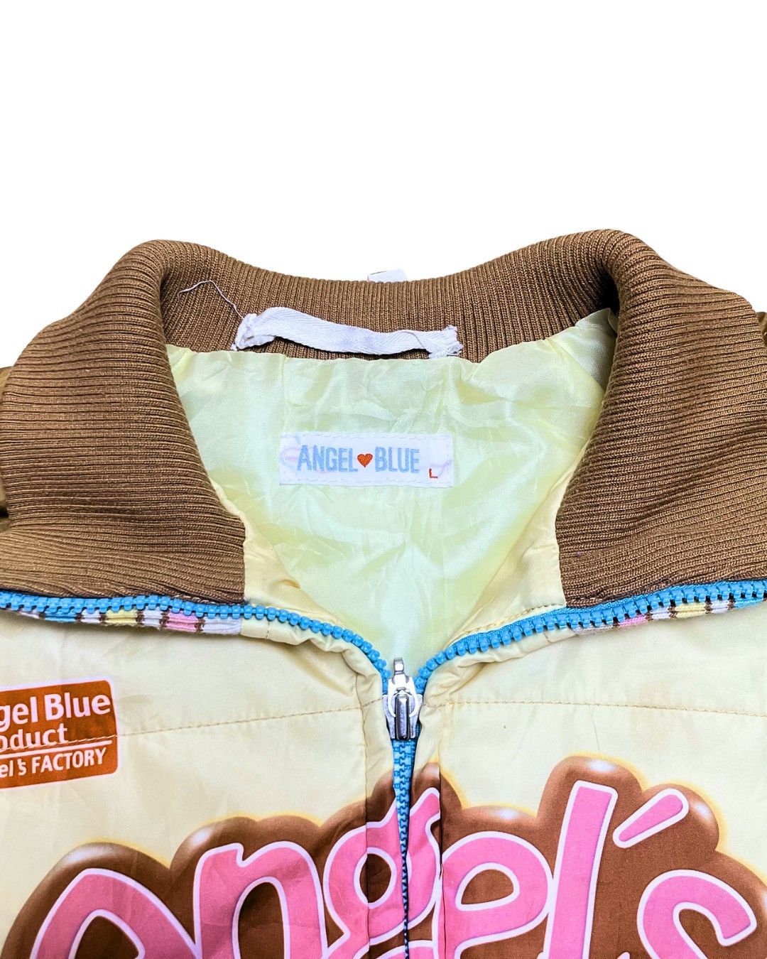 Angel Blue Angel's Grahams Cereal Box Parody Quilted Bomber Size M / US 6-8 / IT 42-44 - 4 Thumbnail