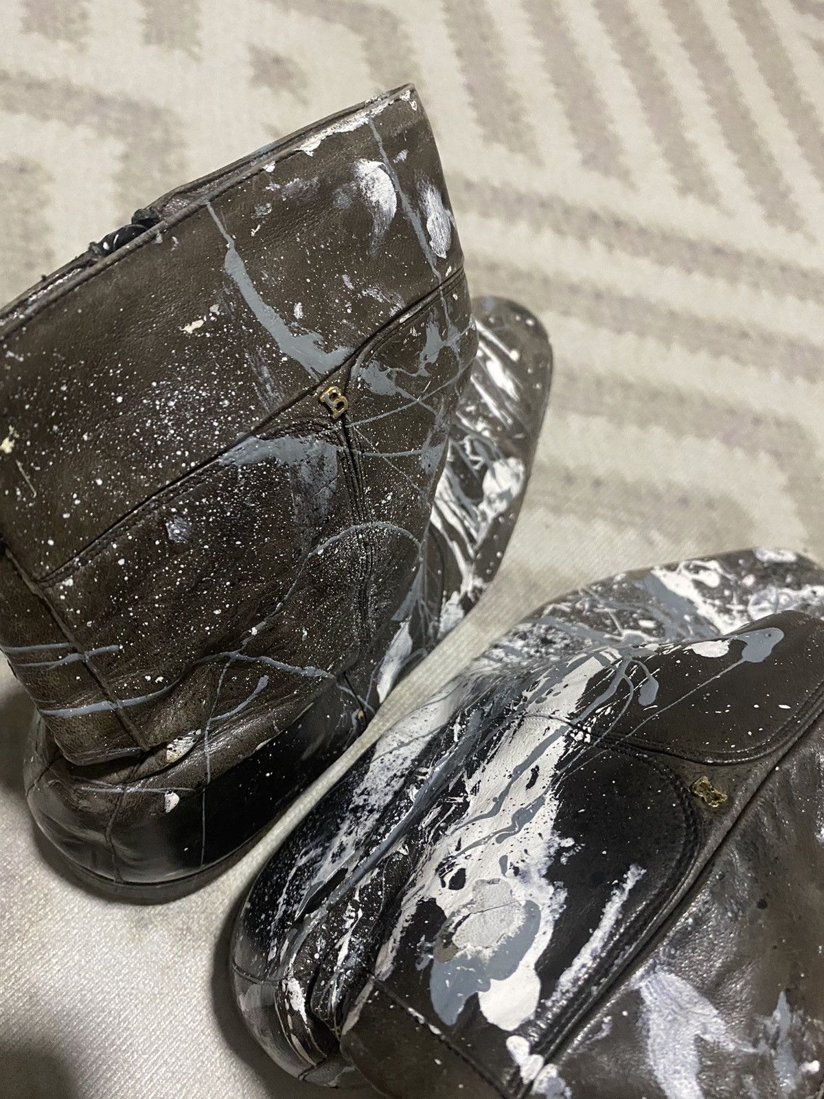 Bally EXCLUSIVE! OG Bally Splash Painted Graffiti Chelsea Boot Size US 11.5 / EU 44-45 - 6 Thumbnail