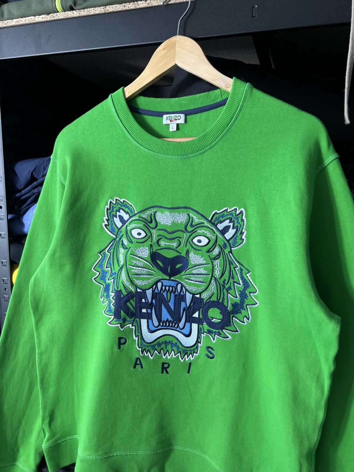 Kenzo Kenzo Paris Tiger Embroidered Sweatshirt Crewneck Pullover Size US L / EU 52-54 / 3 - 3 Thumbnail