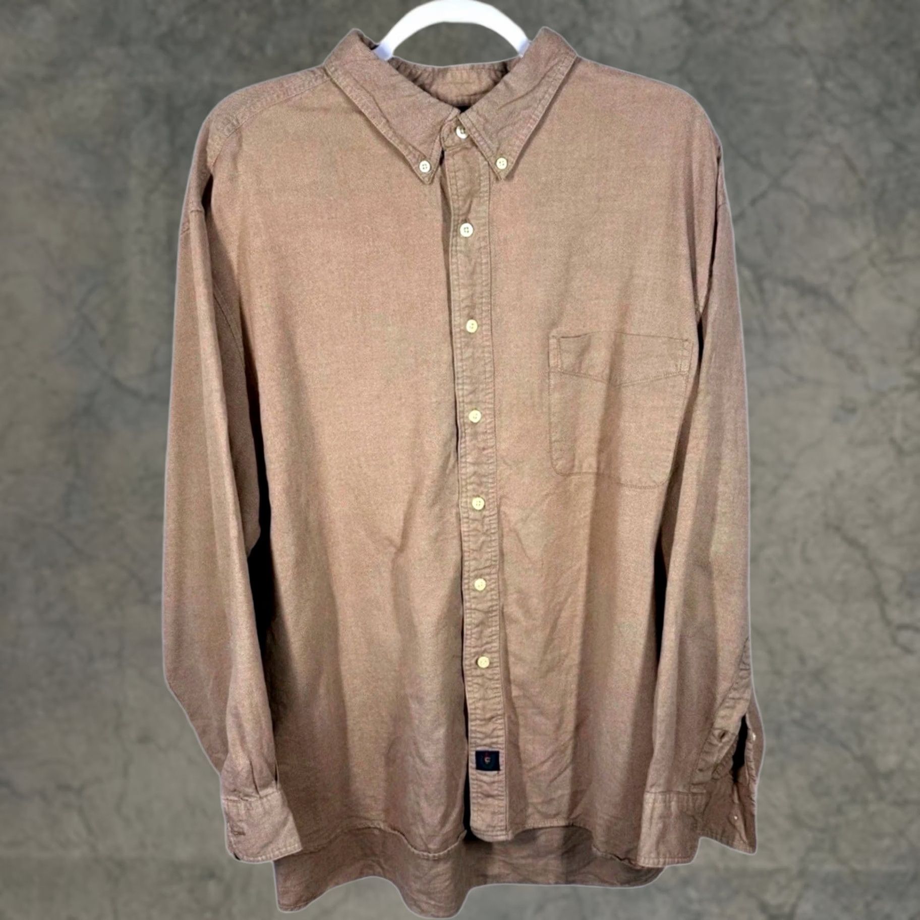 Catalina Catalina Mens 2XL Khaki Casual Shirt Long Sleeve Button Down Top Size US XXL / EU 58 / 5 - 1 Thumbnail