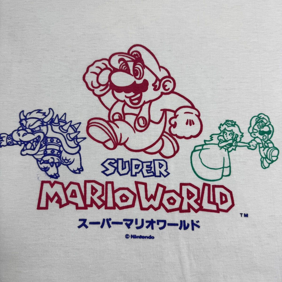Playstation Vintage 90s Super Mario World Nintendo promo video game tee Size US L / EU 52-54 / 3 - 3 Thumbnail