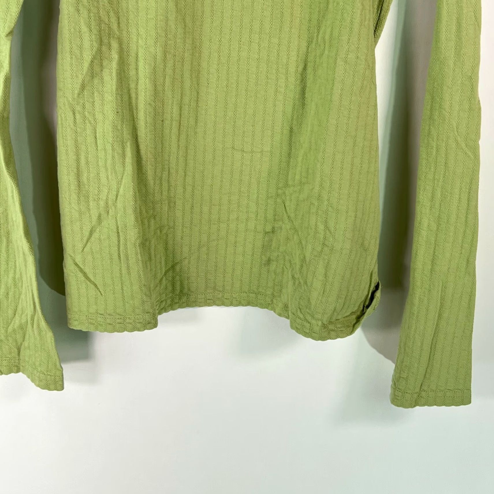 American Eagle Outfitters American Eagle Outfitters Women's Green Boat Neck Blouse Top Size Small - Casual Stretch Cotton Long Sleeve Size S / US 4 / IT 40 - 6 Thumbnail