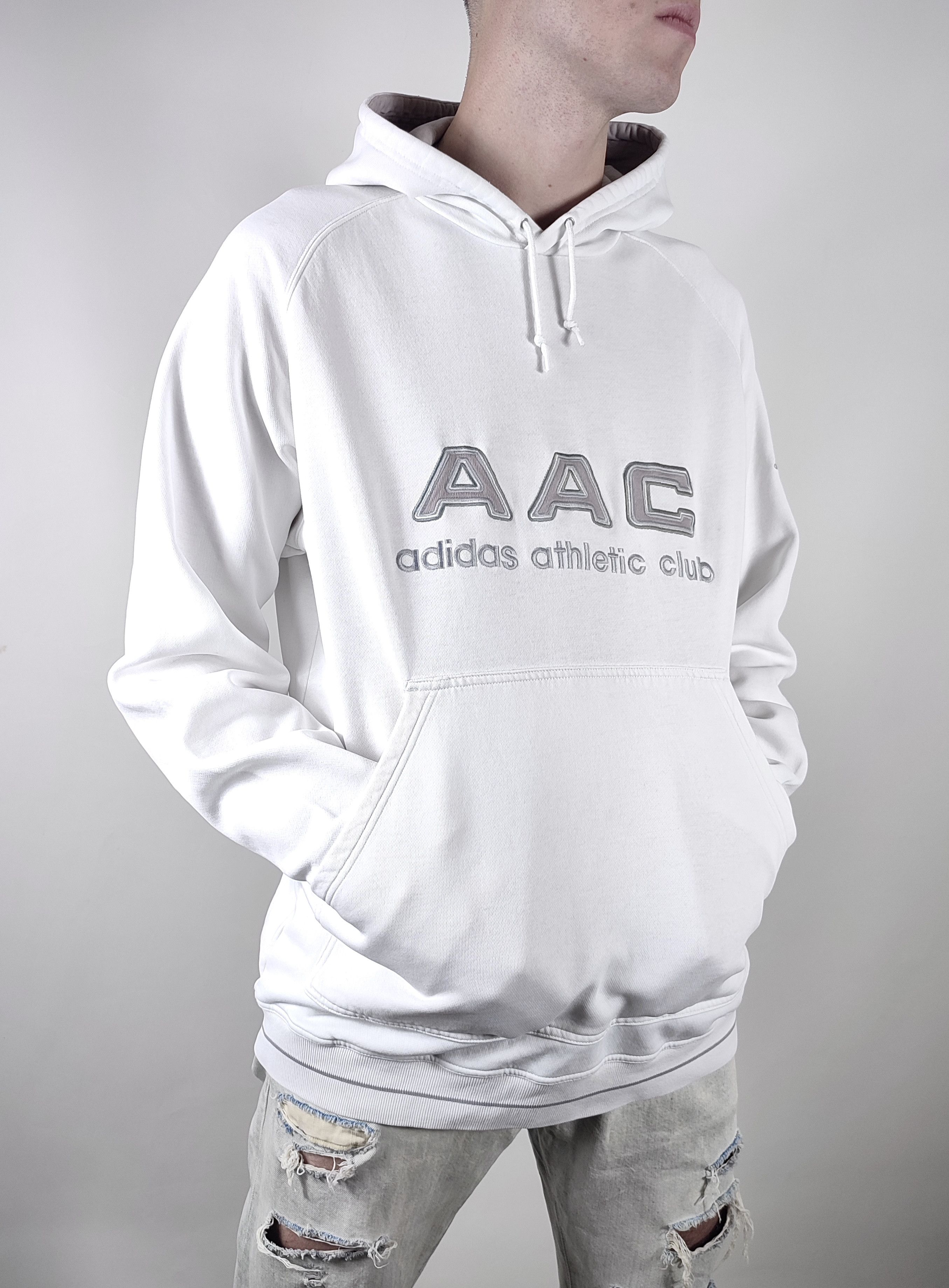 Adidas 90s Vintage Adidas Athletic Club Embroidered Big Logo Hoodie Size US XL / EU 56 / 4 - 4 Thumbnail