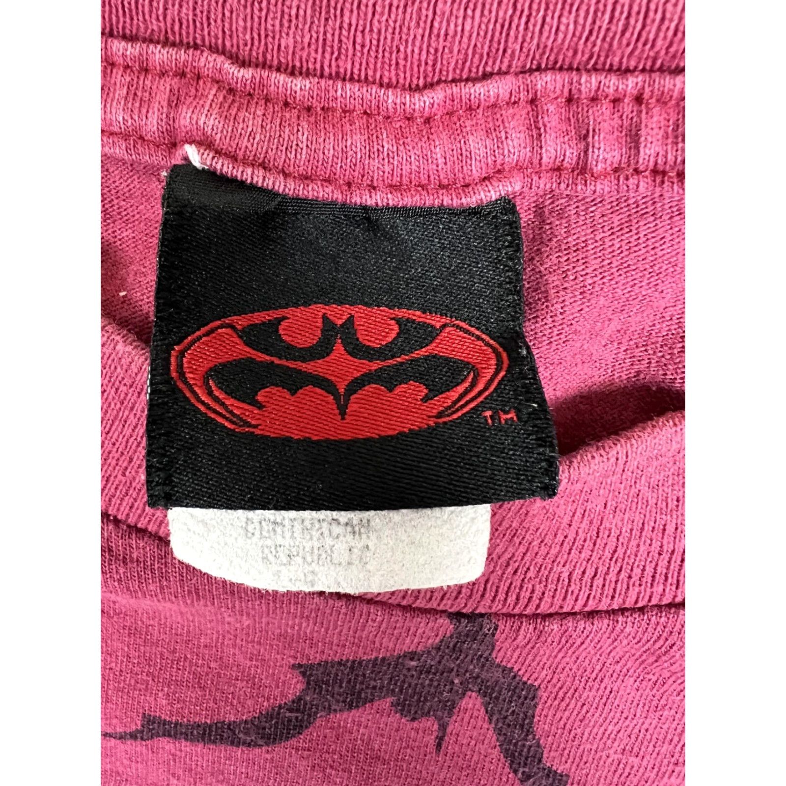 DC Comics VINTAGE Batman & Robin Shirt Mens Large Red All Over Print DC Comics 90s Size US L / EU 52-54 / 3 - 6 Thumbnail