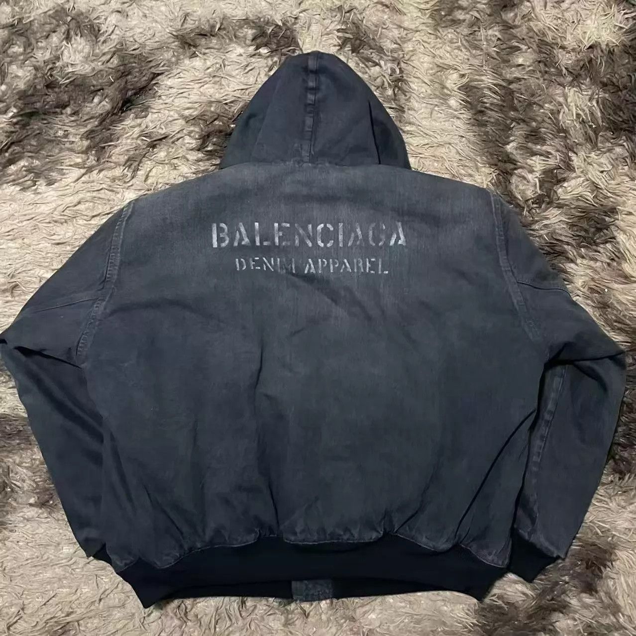 Balenciaga Balenciaga Back Logo Vintage Washed Gray Denim Puffer S Size US S / EU 44-46 / 1 - 2 Thumbnail