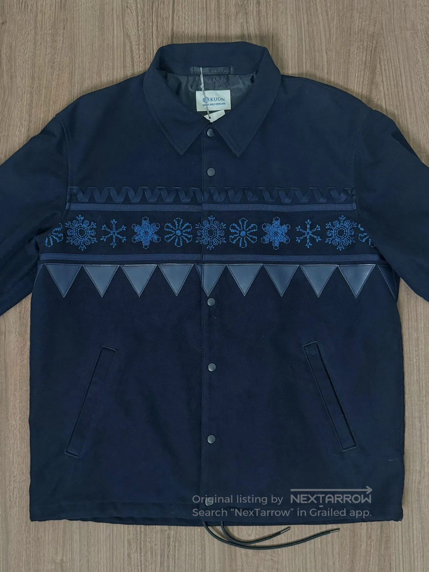 KUON KUON Snowflake Embroidery Vintage Coach Jacket. Size US M / EU 48-50 / 2 - 4 Thumbnail
