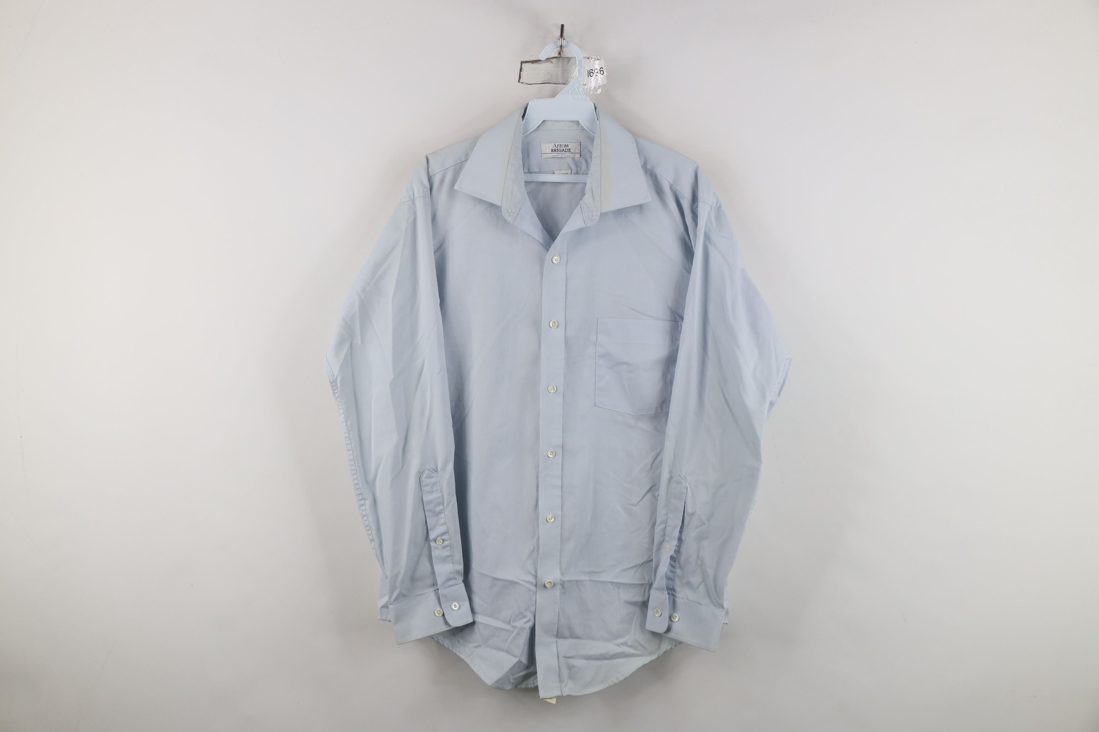 Vintage Vintage 90s Streetwear Fitted Button Shirt Blue USA Size US M / EU 48-50 / 2 - 1 Thumbnail