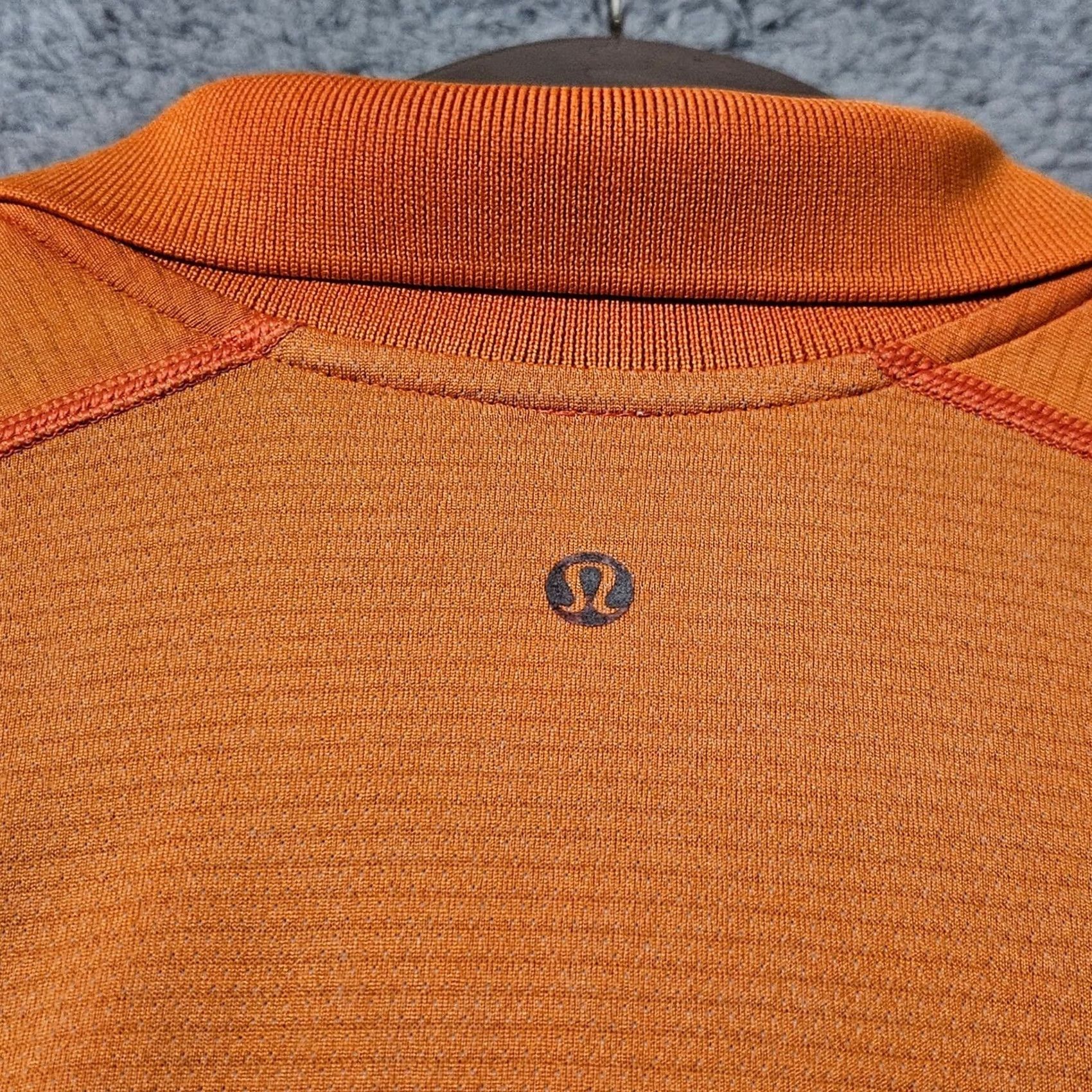 Lululemon Lululemon Orange Short Sleeve Polo Shirt Men's Large Size US L / EU 52-54 / 3 - 3 Thumbnail