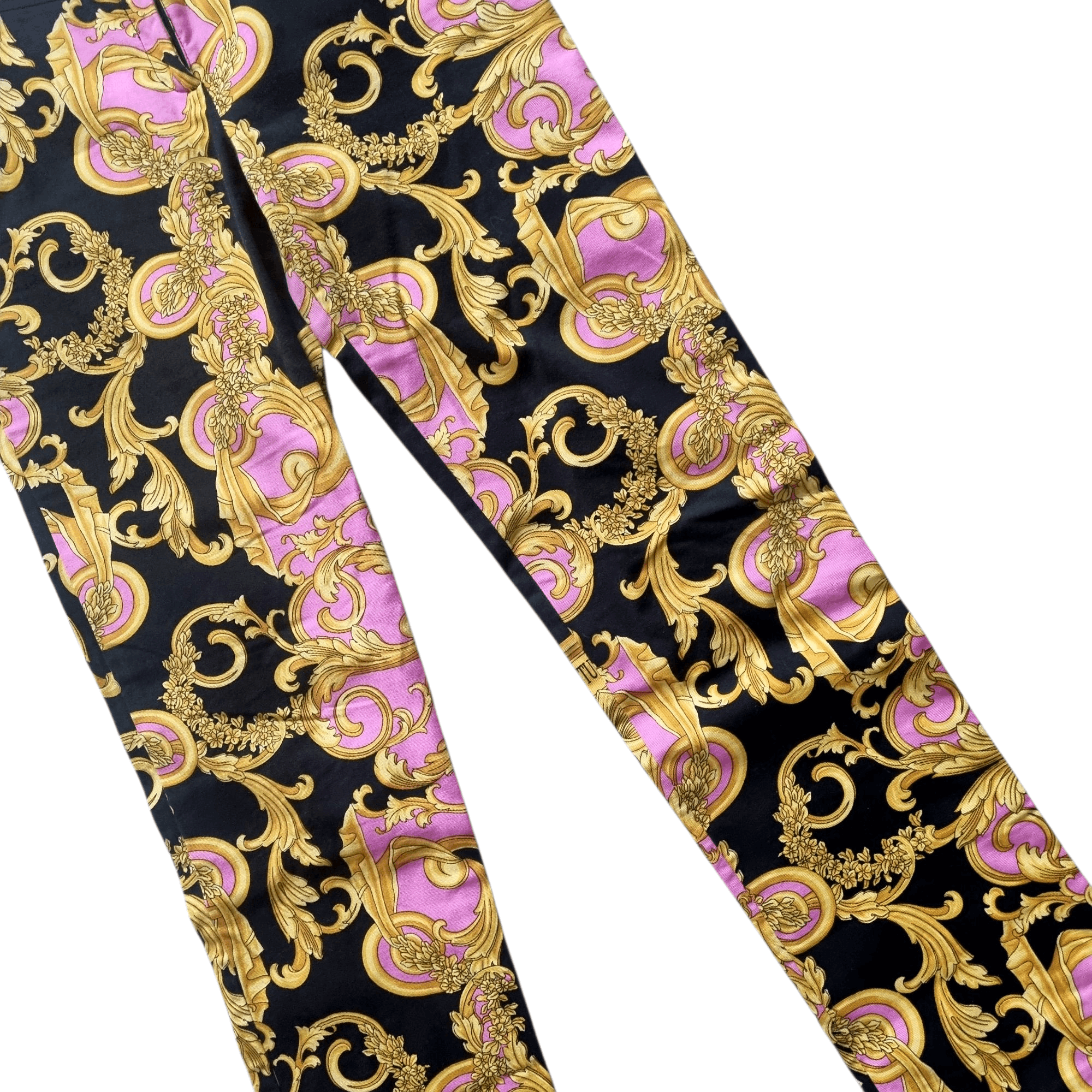 Versace Versace Chaos Culture Gold Baroque Print Pants S/S 2005 Size 28" / US 6 / IT 42 - 6 Thumbnail