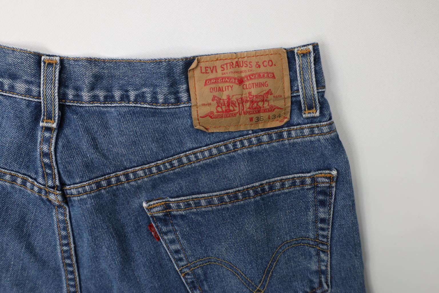 Levi's Vintage Y2K 2003 Levis 505 Regular Straight Leg Denim Jeans Size US 36 / EU 52 - 15 Thumbnail