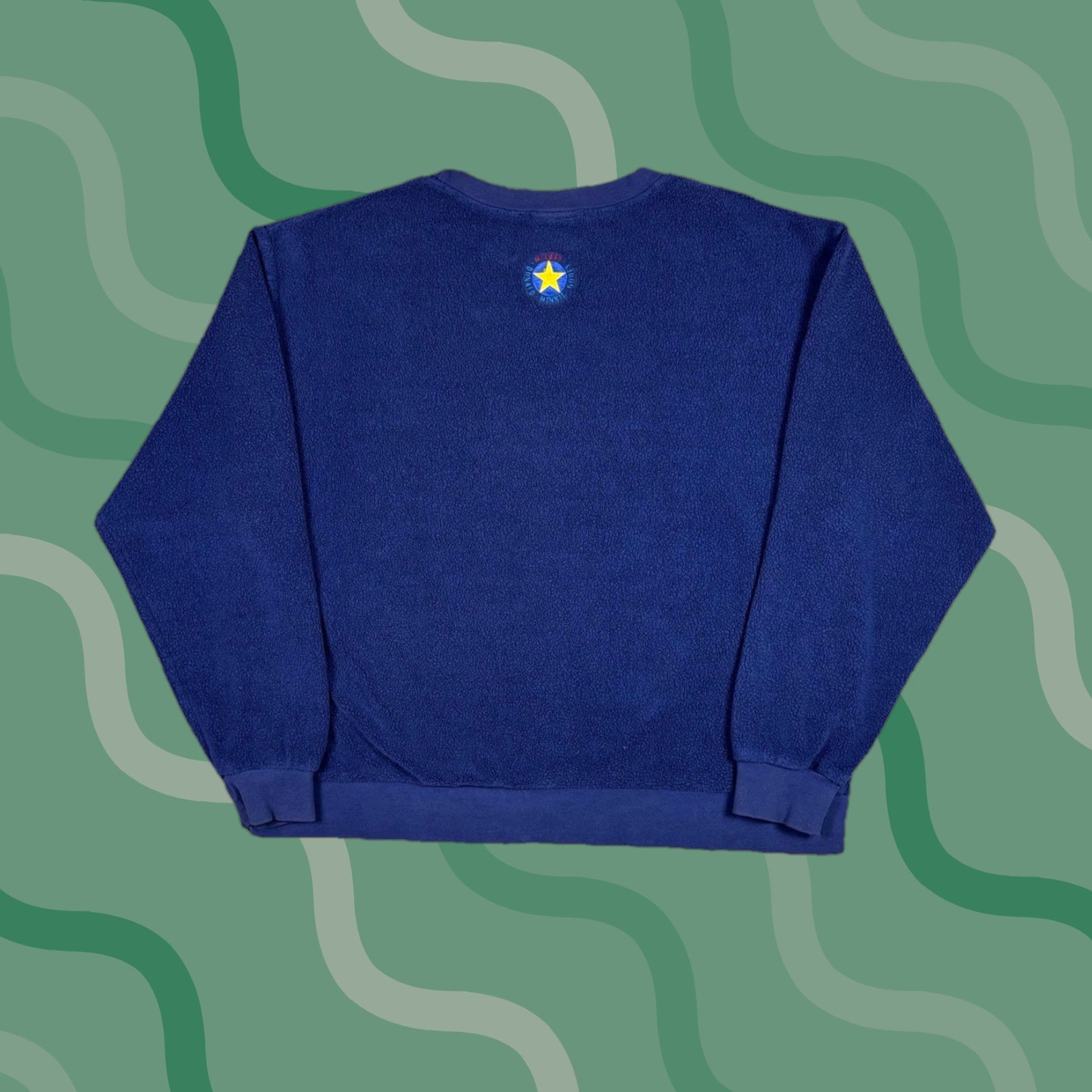 Disney VINTAGE Disney The Disney Store Fleece Sweatshirt Embroidered Mickey Large 90s USA Shirt Mens Blue Cotton Size US L / EU 52-54 / 3 - 1 Thumbnail