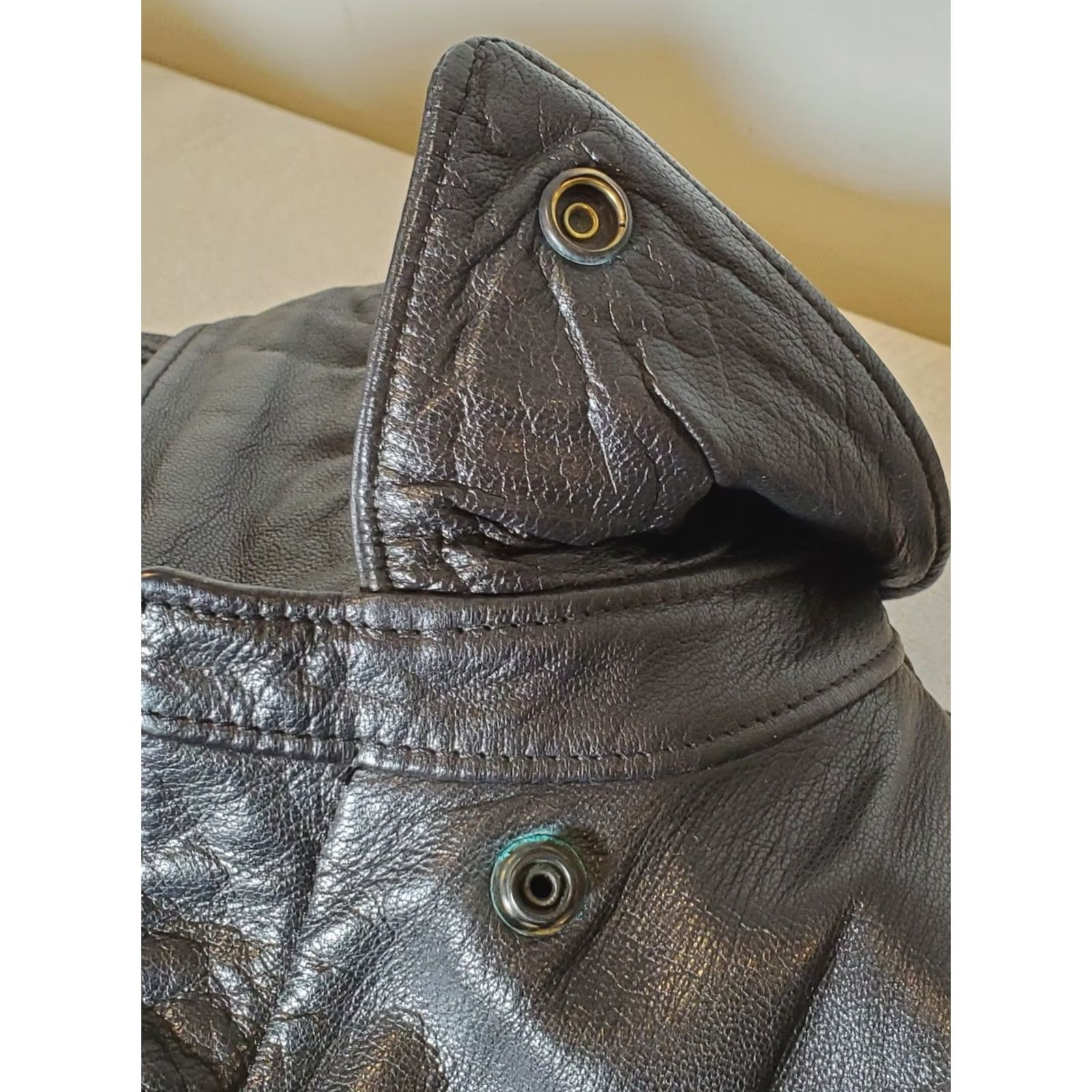 Vintage VINTAGE L.L.Bean Goatskin Leather A2 Flight Bomber Jacket 07016 Dark Brown Men's 44 Size US S / EU 44-46 / 1 - 7 Thumbnail