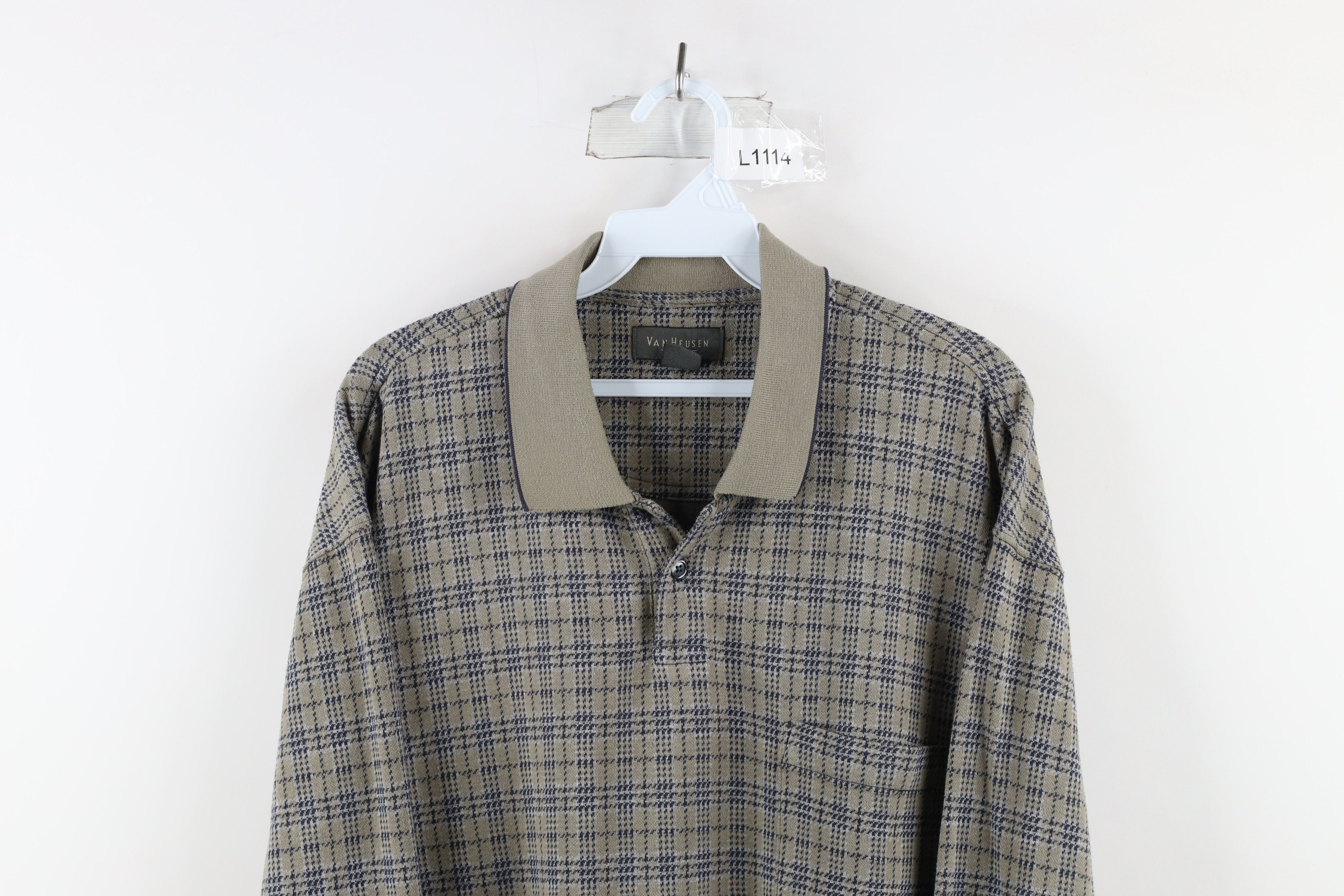Vintage Vintage 90s Streetwear Long Sleeve Rugby Polo Shirt Plaid Size US XL / EU 56 / 4 - 2 Thumbnail